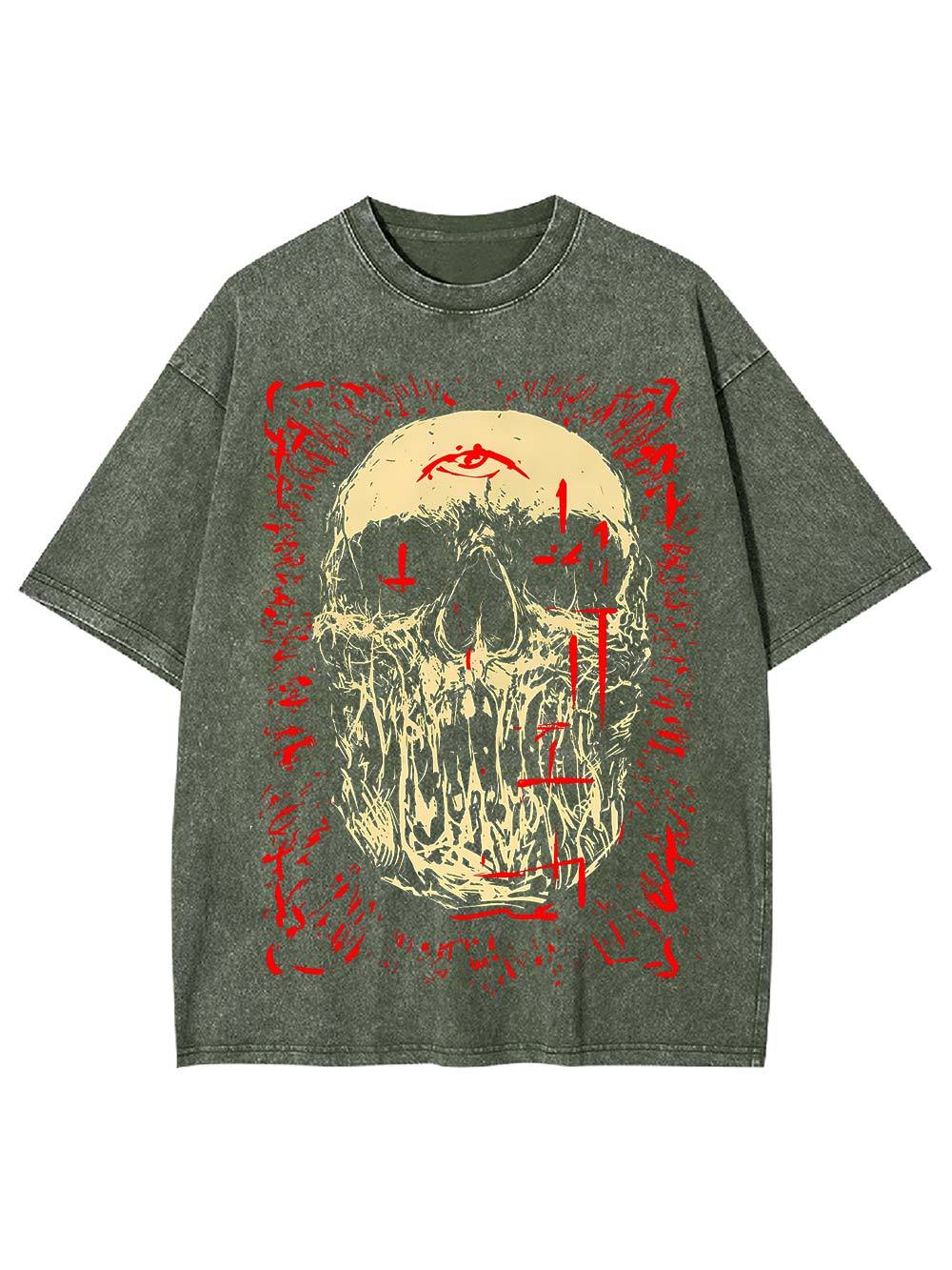 Third Eye Skull Washed Tshirt