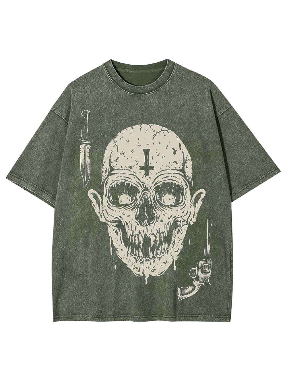 Sinister Skull Washed Tshirt