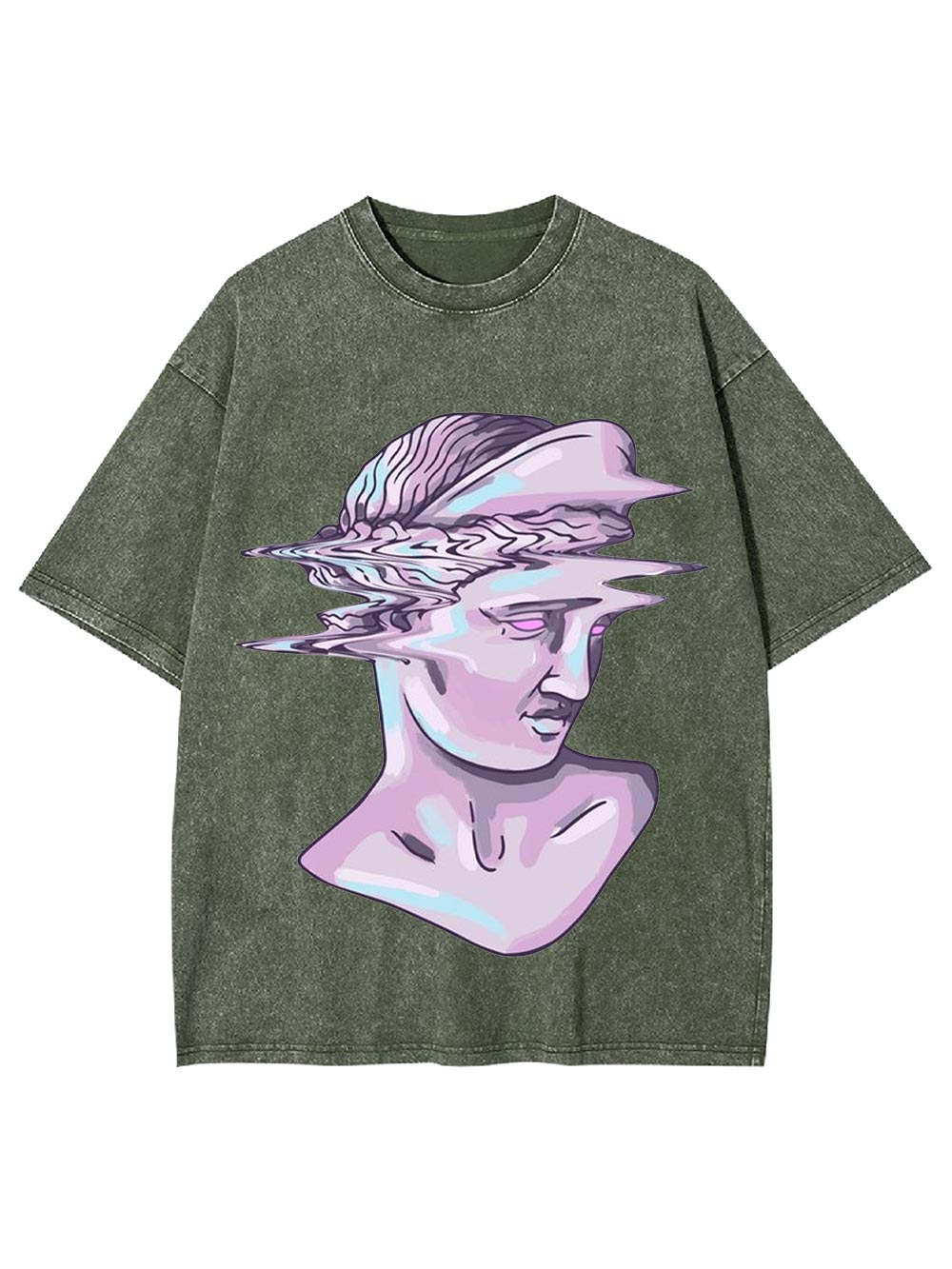 Glitched Statue Washed Tshirt