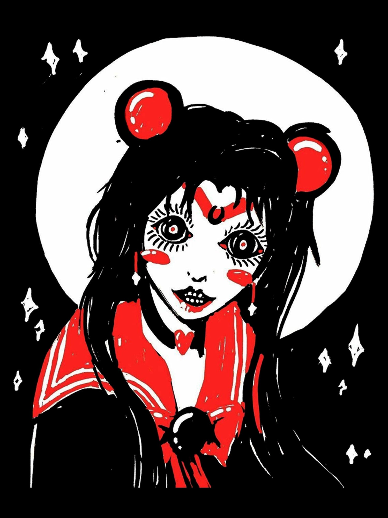 Gothic Sailor Moon Washed Tshirt