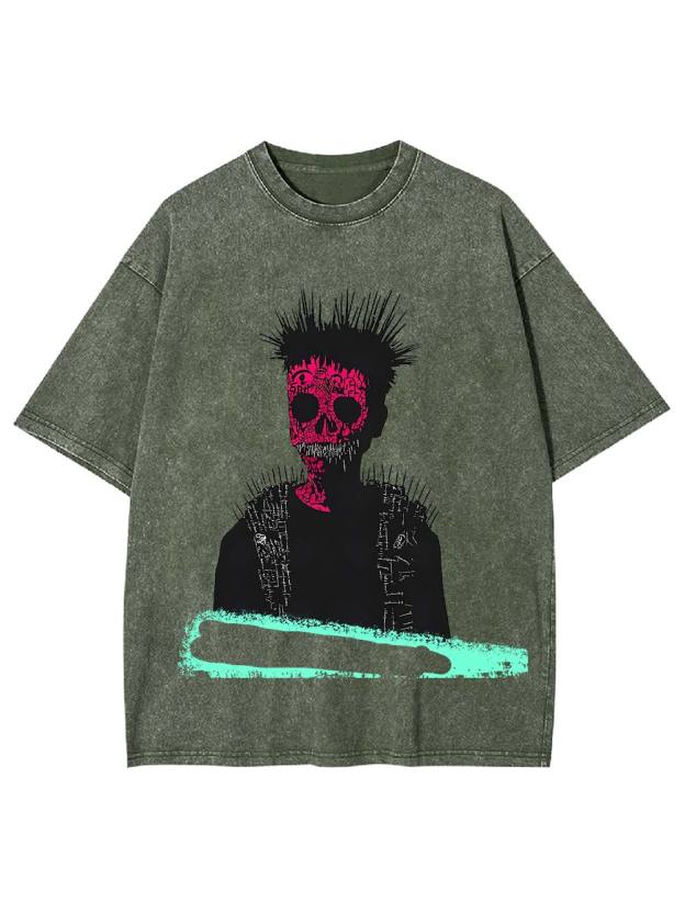 Punk Skull Aura Washed Tshirt
