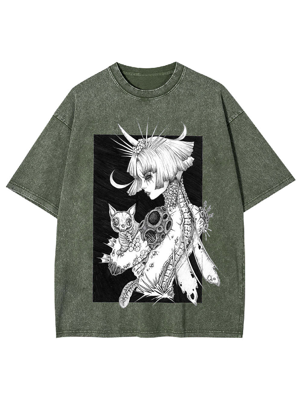 Divine Evolution Washed Tshirt-ClassyOutlaw Sale