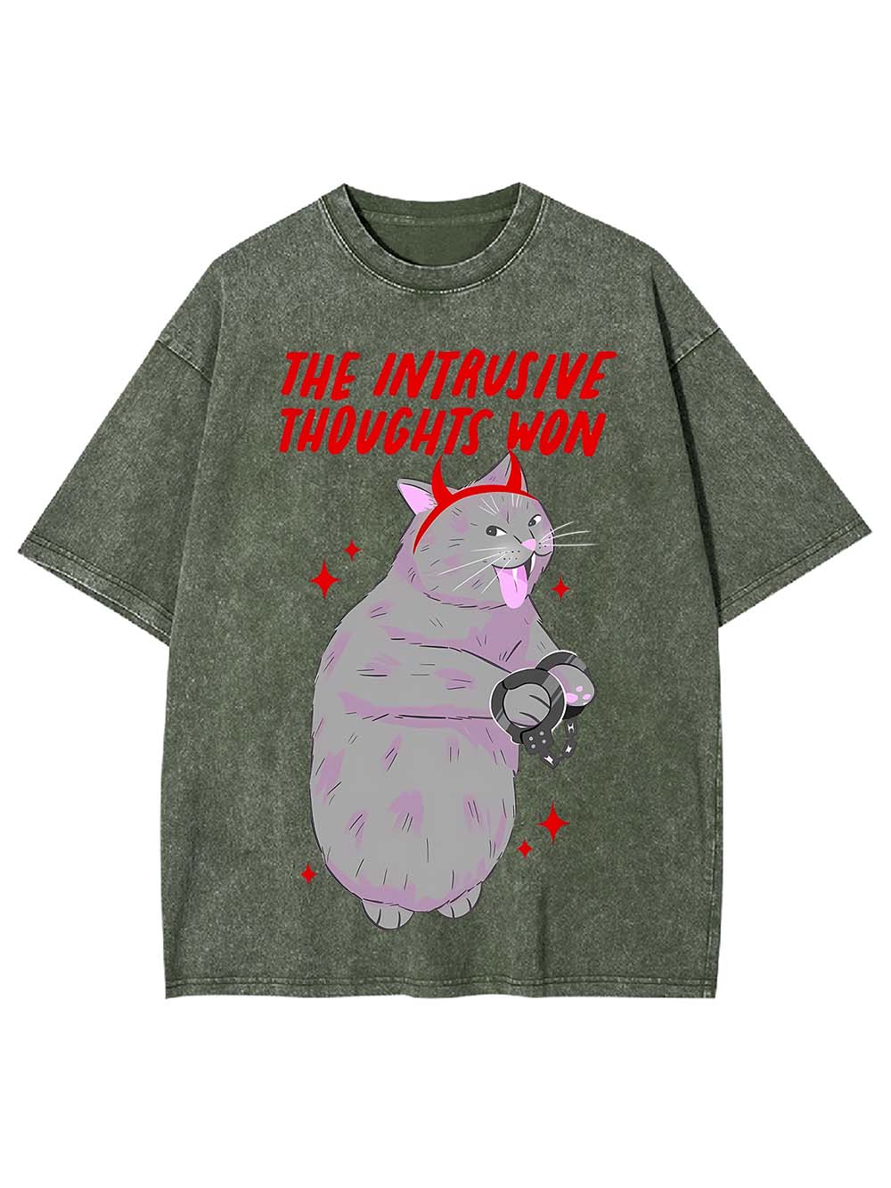 The Intrusive Thoughts Won Washed Tshirt
