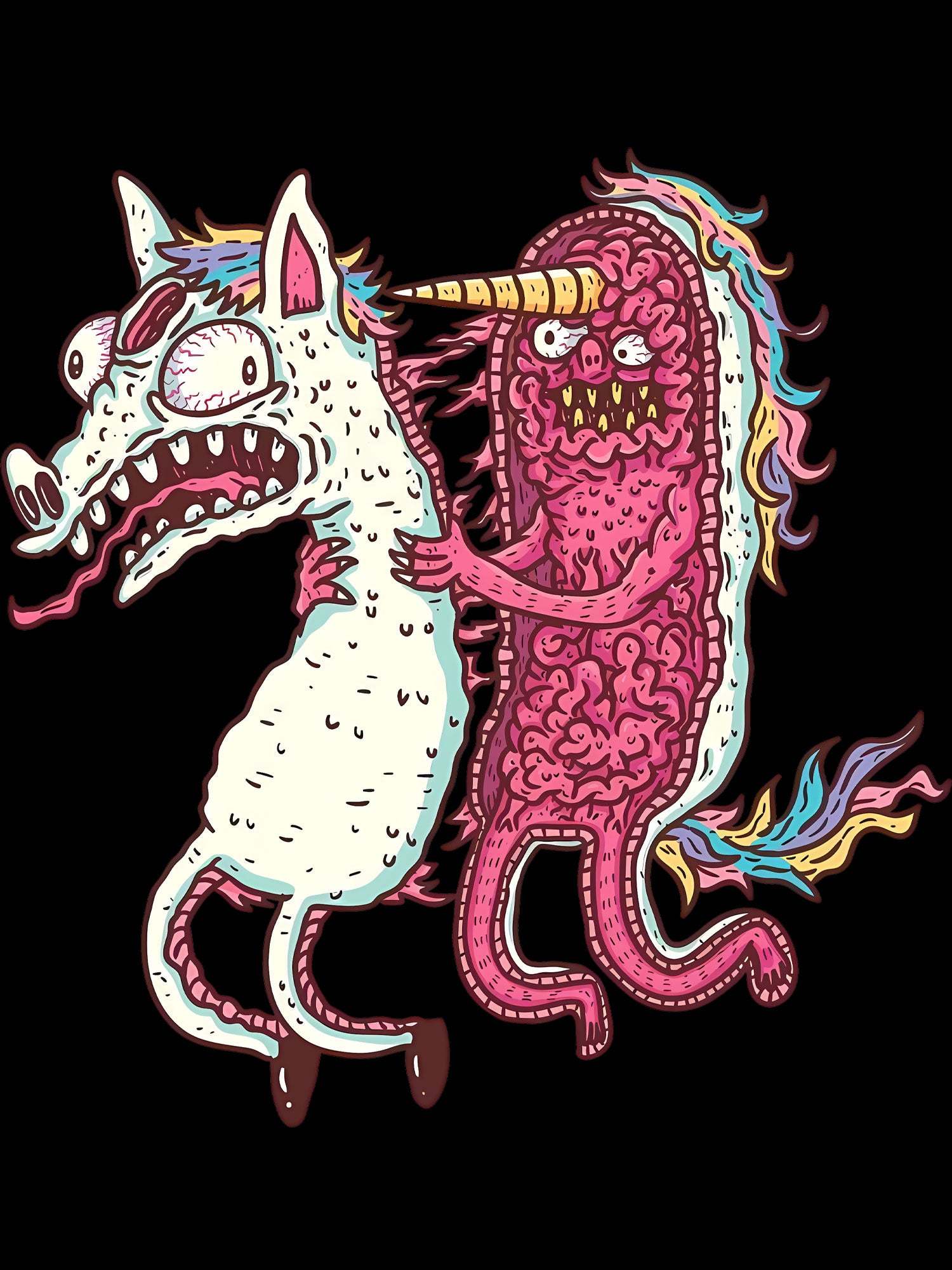 Unicorn Chaos Washed Tshirt