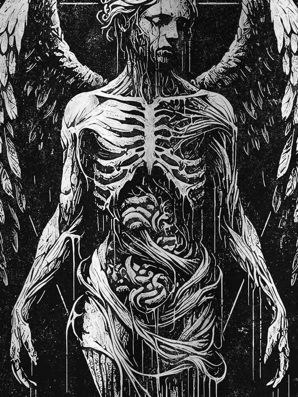 Skeleton Angel Graphic T-shirt