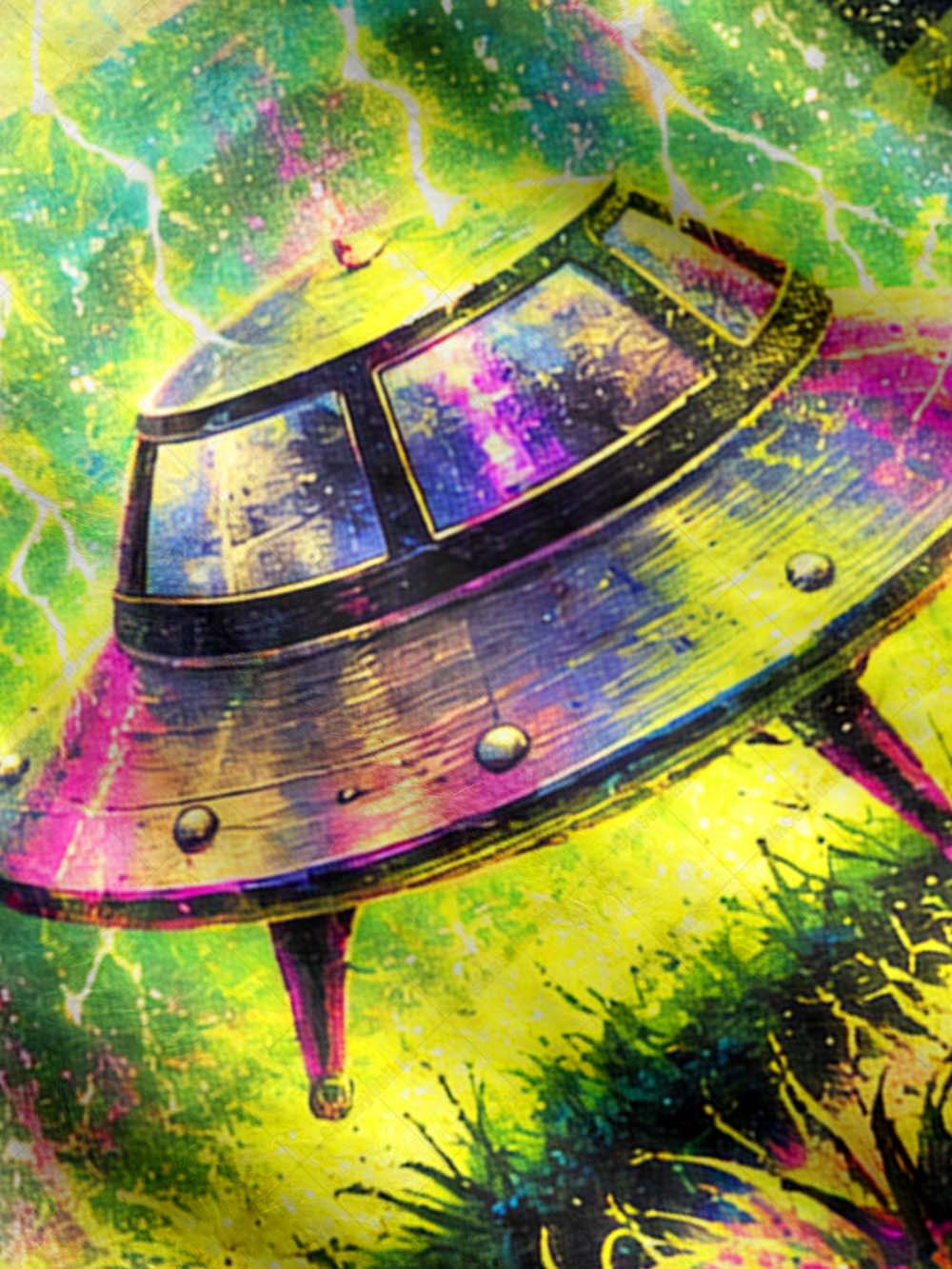 UFO COW ABDUCT UGLY CARDIGAN SWEATERS