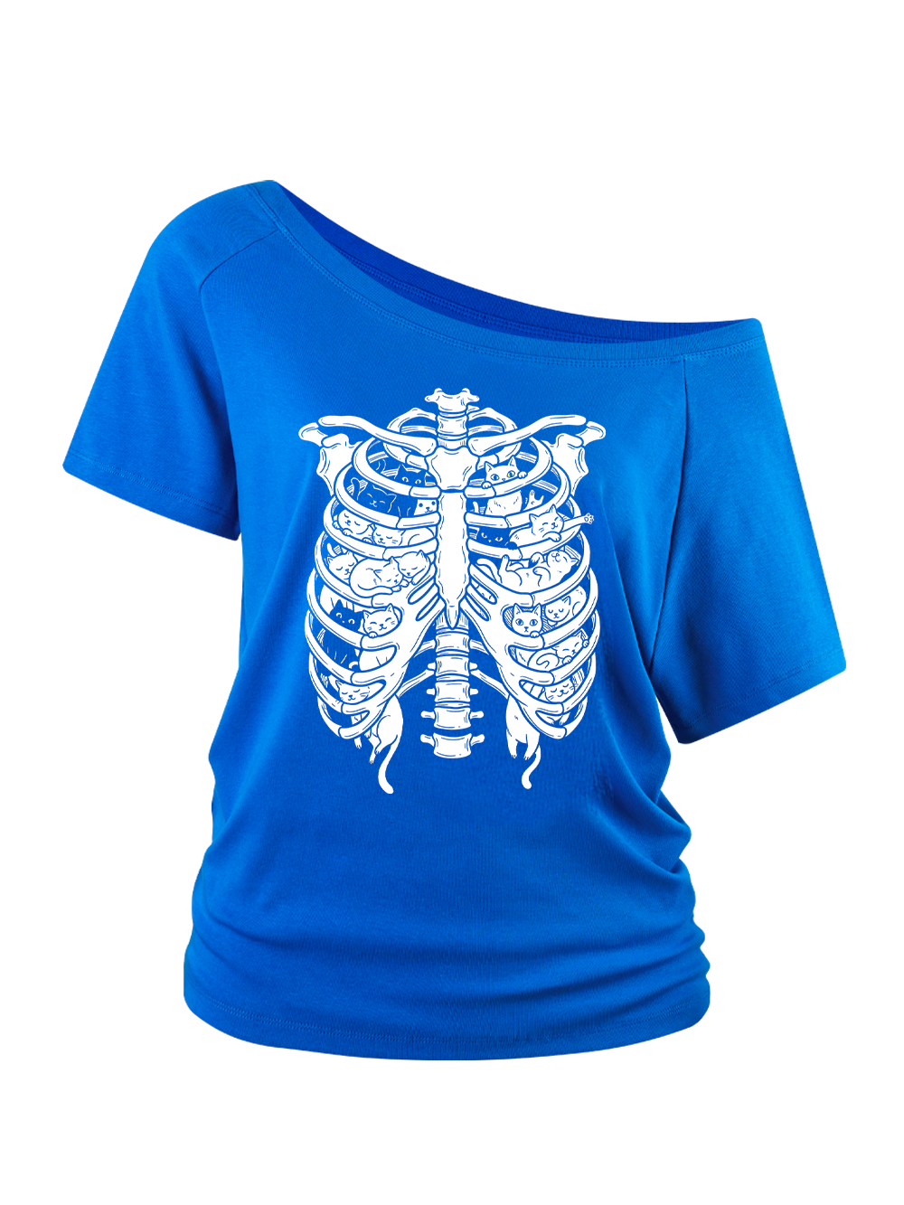 INSIDE CAT OFF SHOULDER TSHIRT