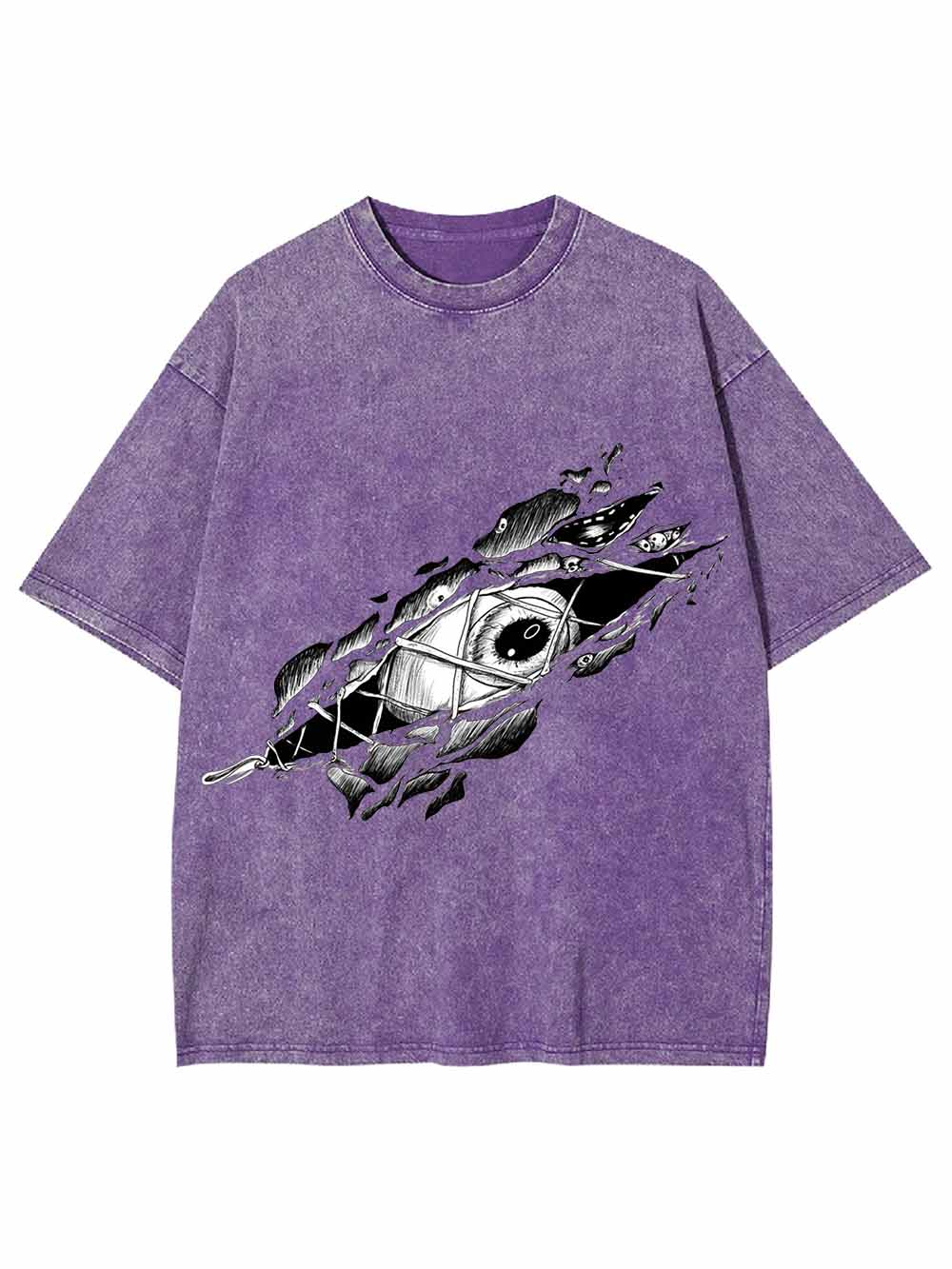 RIPPED FISH EYE WASHED TSHIRT