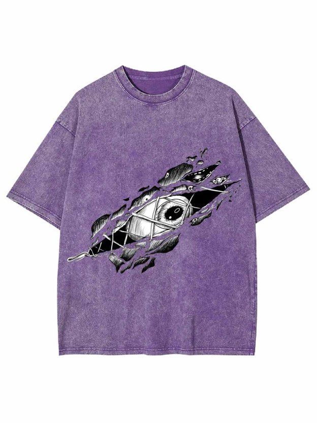 RIPPED FISH EYE WASHED TSHIRT