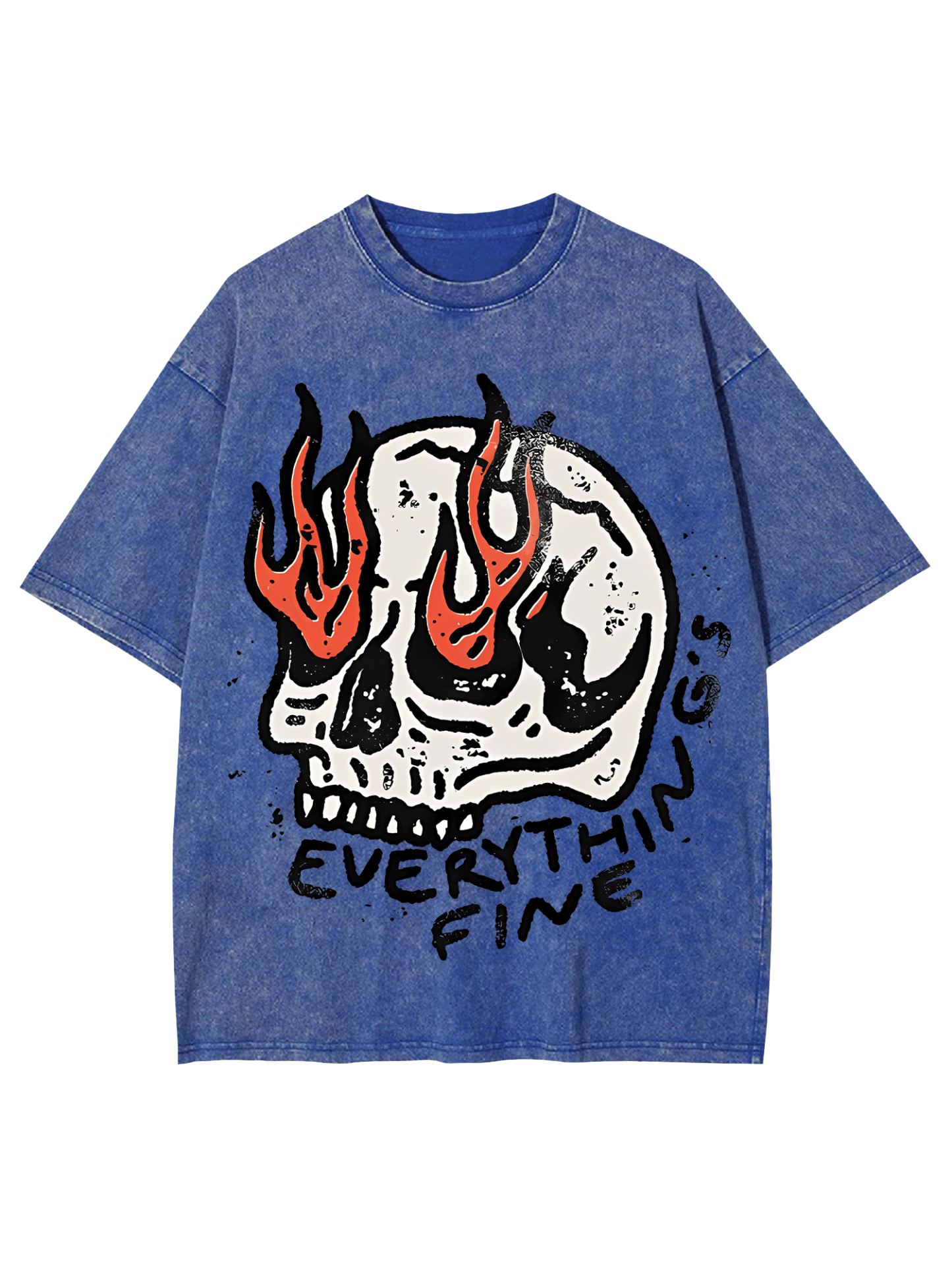 Everything's Fine Washed Tshirt-ClassyOutlaw Sale
