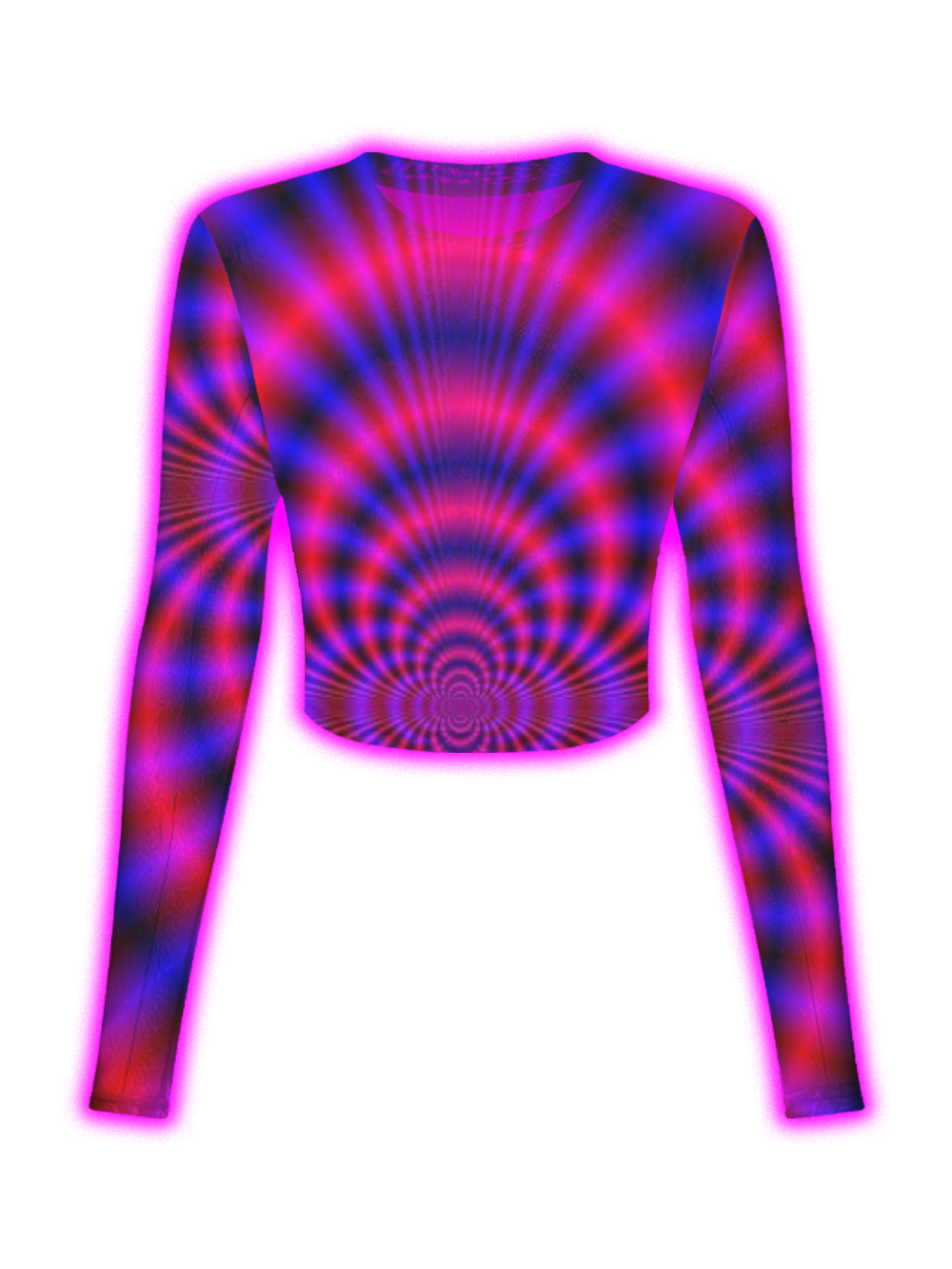 Neon Vortex Psychedelic Illusion Mesh Top