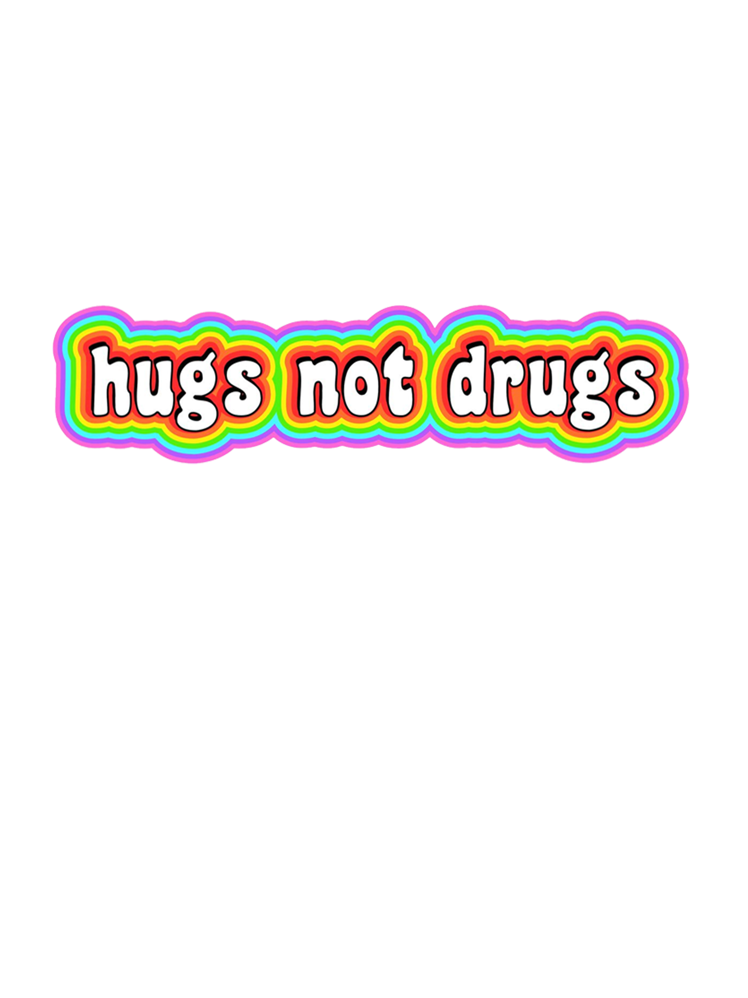 Hugs Not Drugs Washed Tshirt
