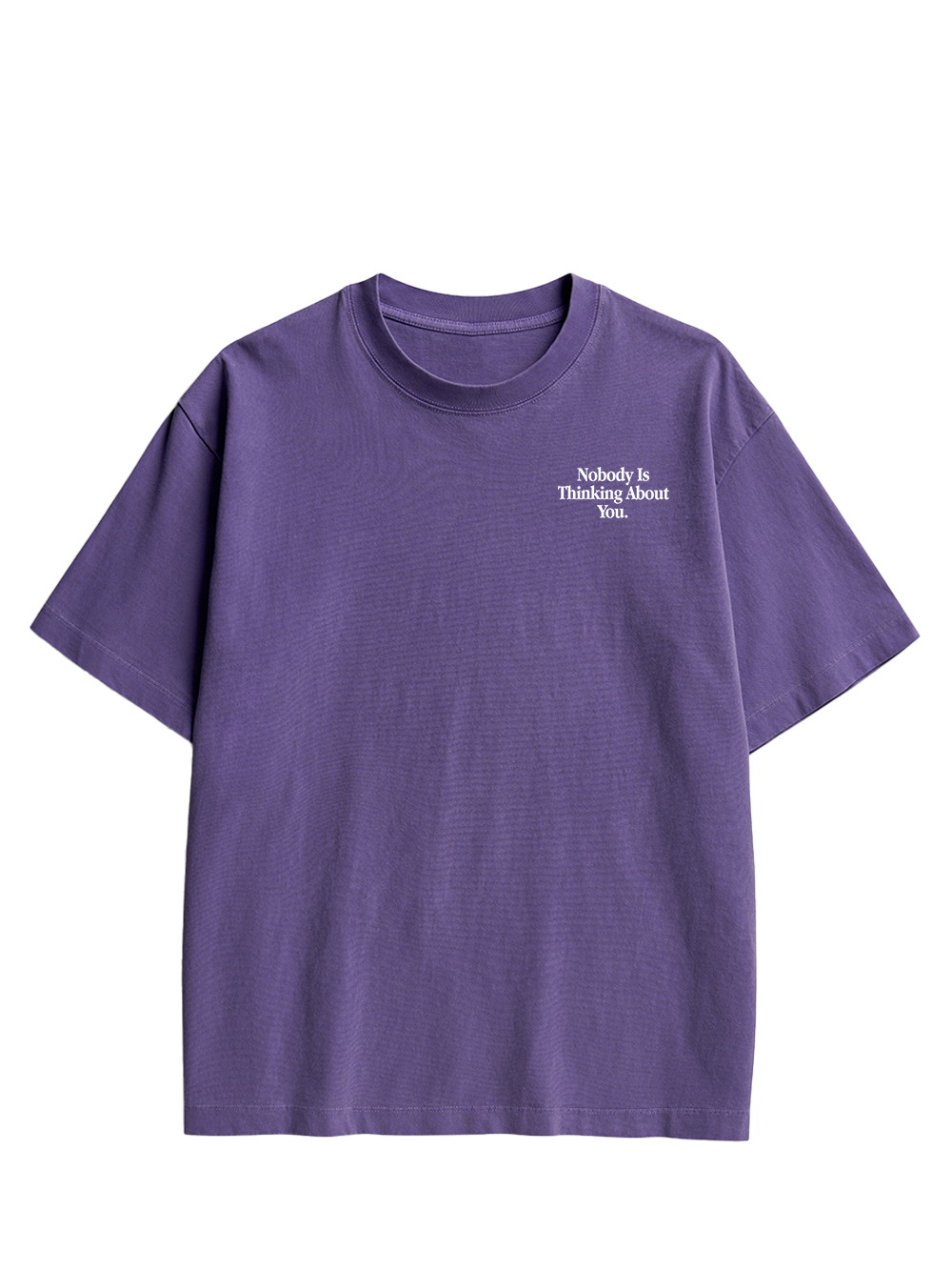 NOBODY IS THINKING ABOUT YOU DOUBLE SIDED PRINT WASHED TSHIRT