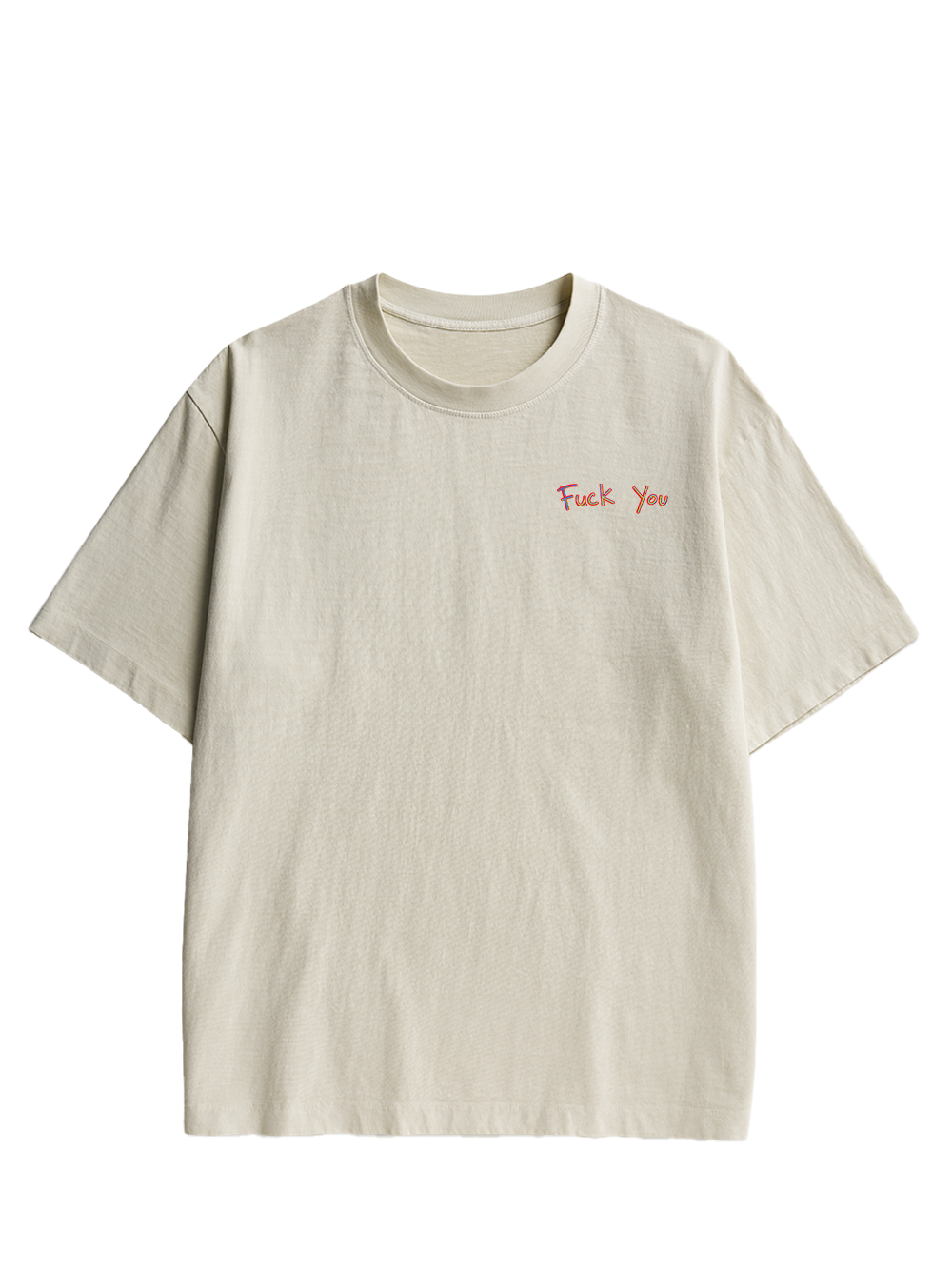 FUCK YOU THIS MUCH DOUBLE SIDED PRINT WASHED TSHIRT