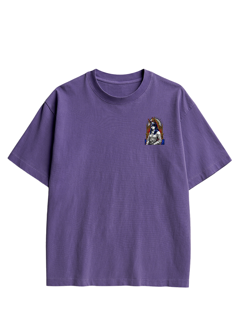 GOTHIC NUN WITH BUNNY EARS CHURCH DOUBLE SIDED PRINT WASHED TSHIRT