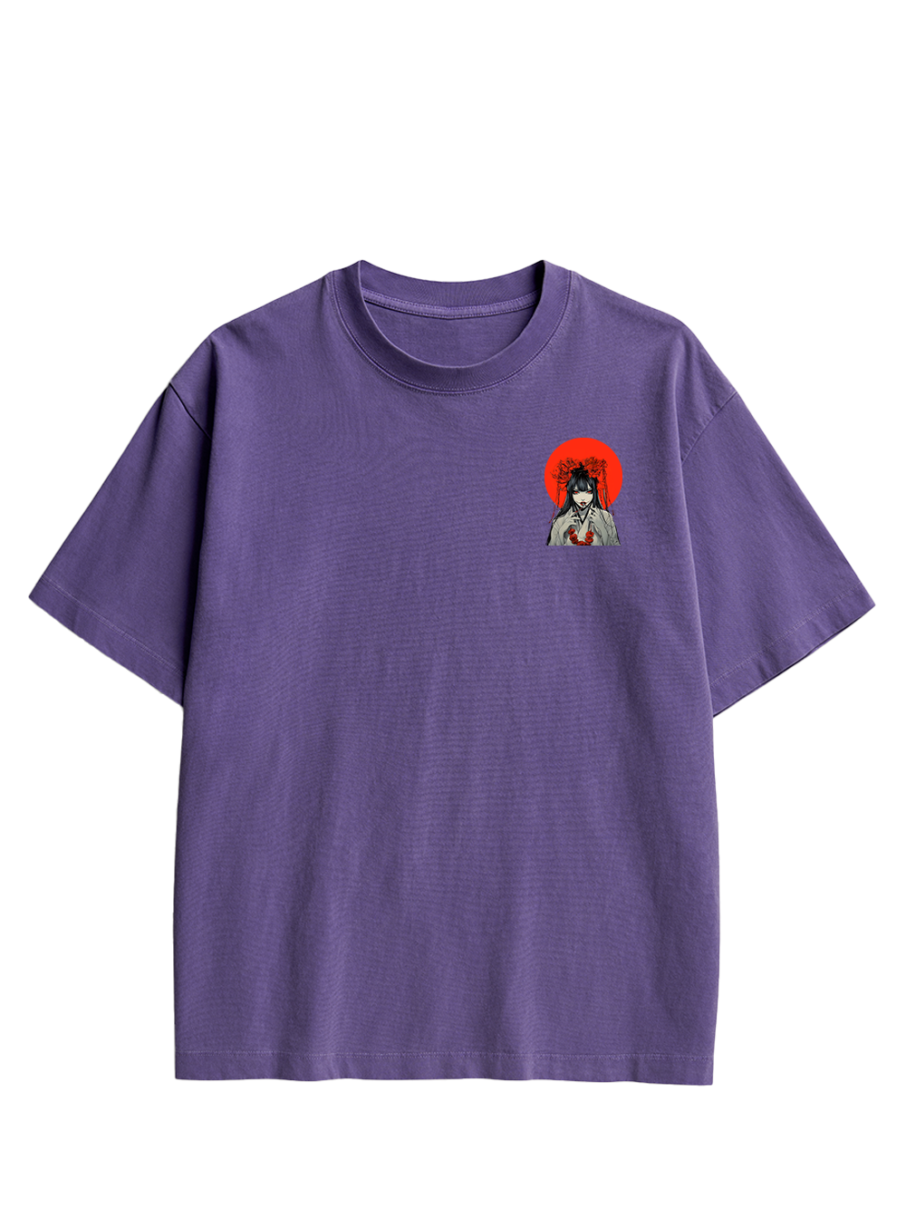 CRIMSON ENCHANTRESS DOUBLE SIDED PRINT WASHED TSHIRT