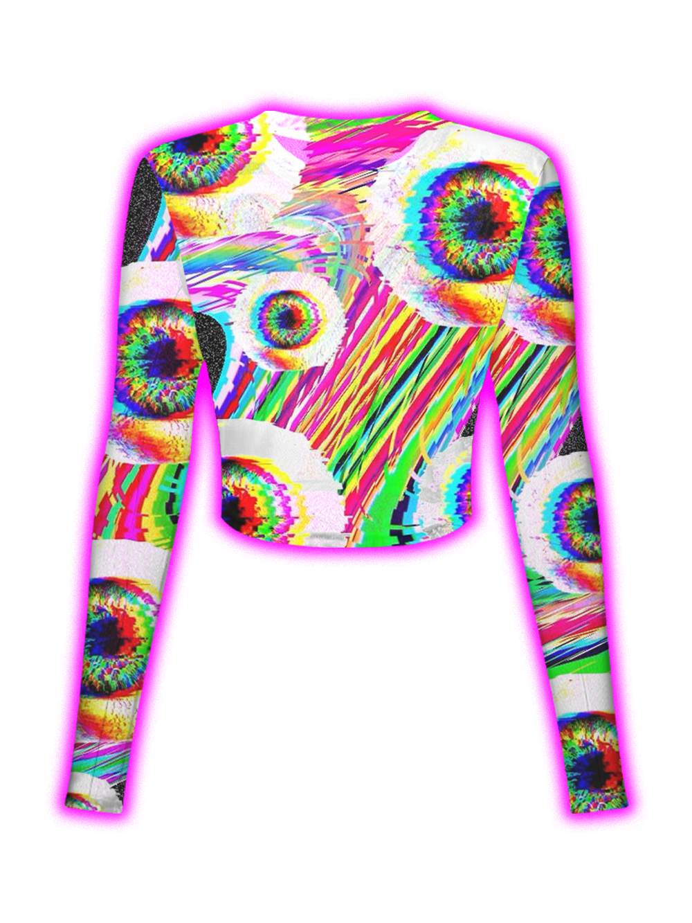 RAINBOW EYEBALL STORM MESH TOP