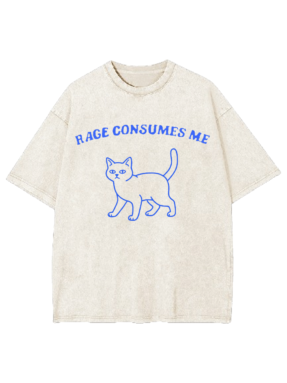 Rage Consumes Me Cat Washed Tshirt