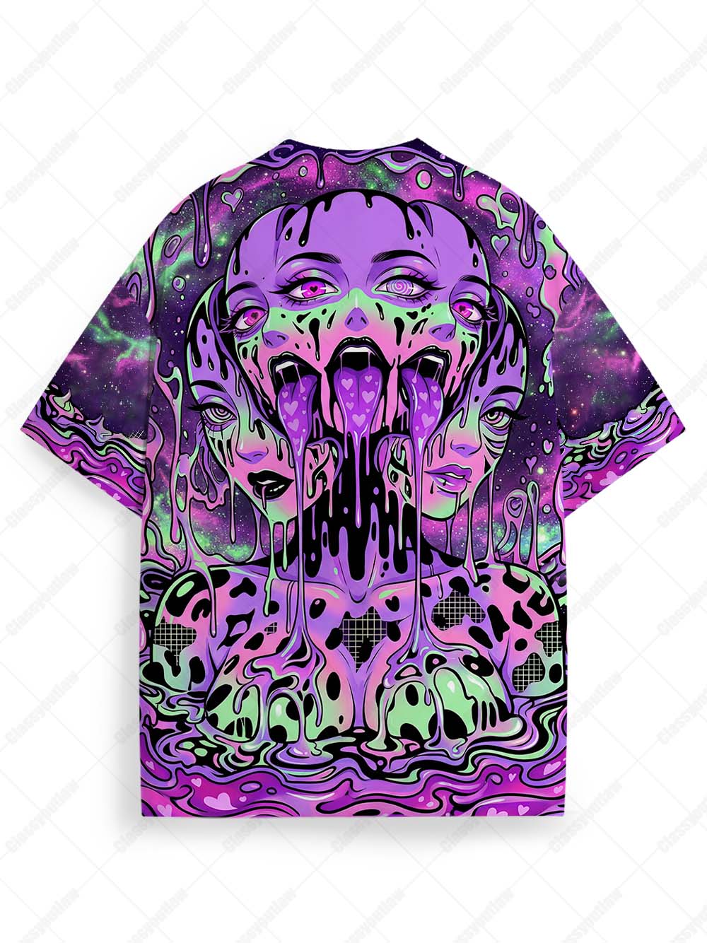 Mind Melt – Trippy Neon Graphic T-shirt