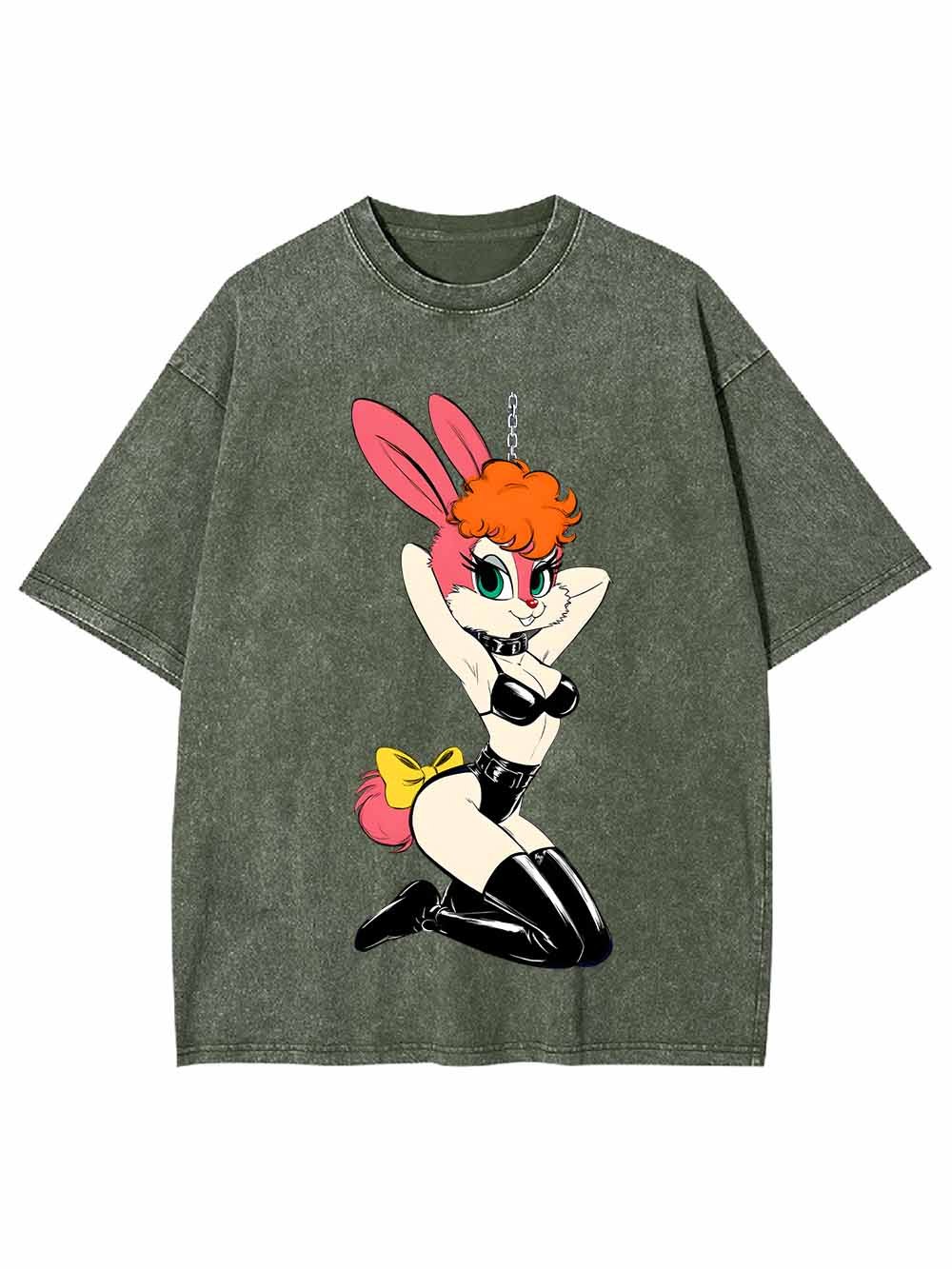 Sexy Bunny Girl Washed Tshirt