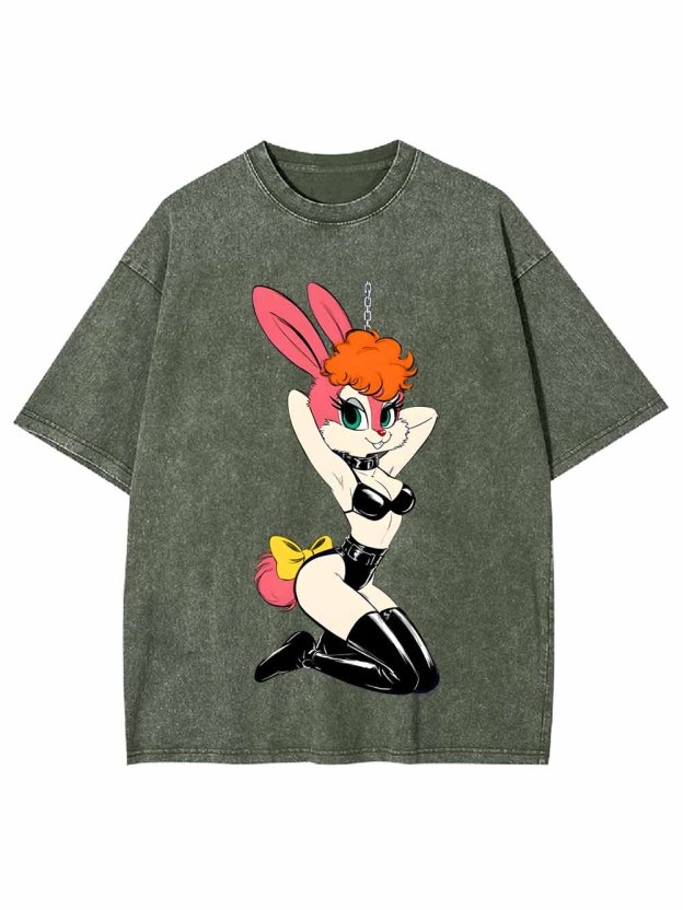Sexy Bunny Girl Washed Tshirt