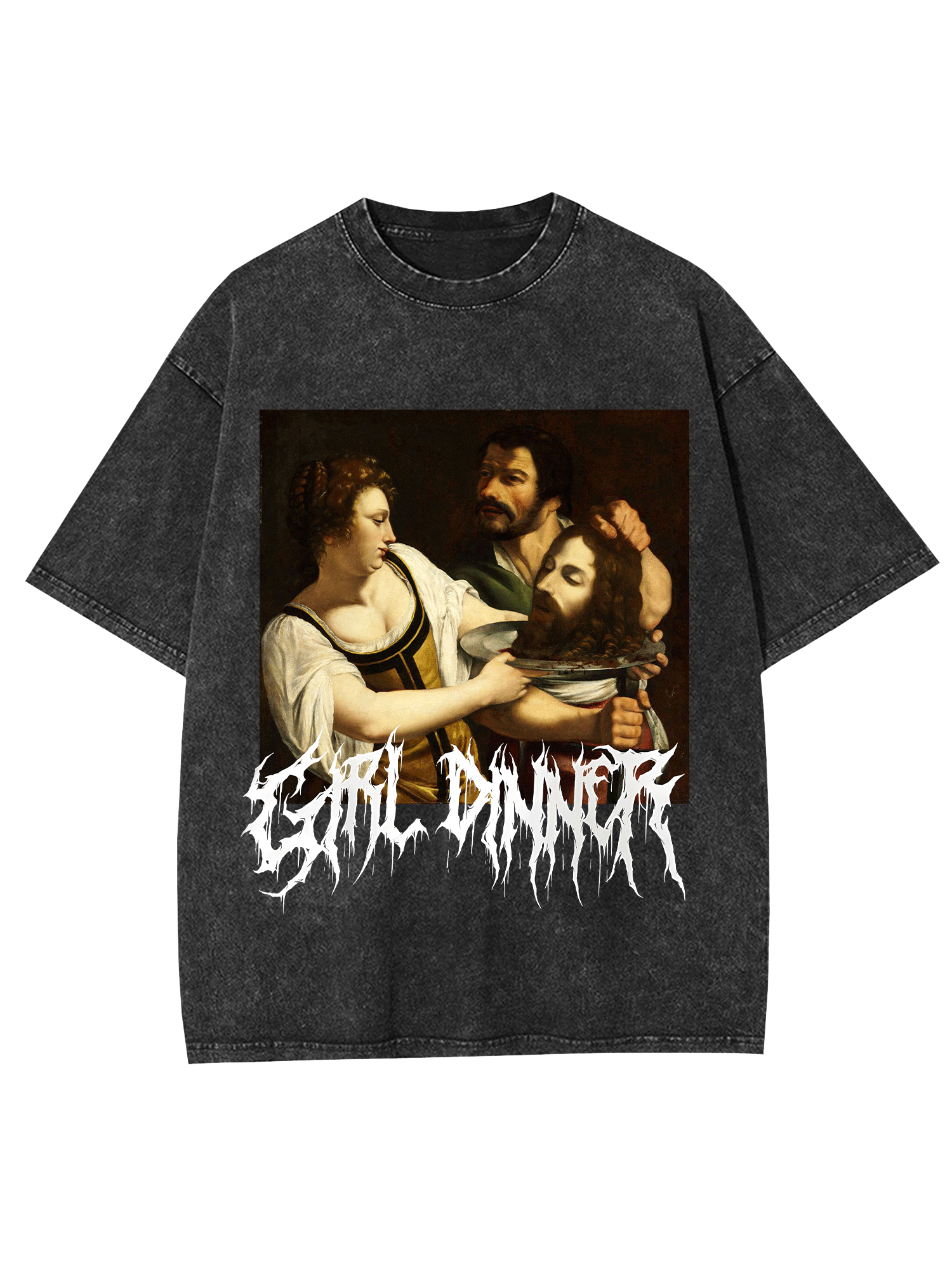 Eat Dinner Washed Tshirt-ClassyOutlaw Sale