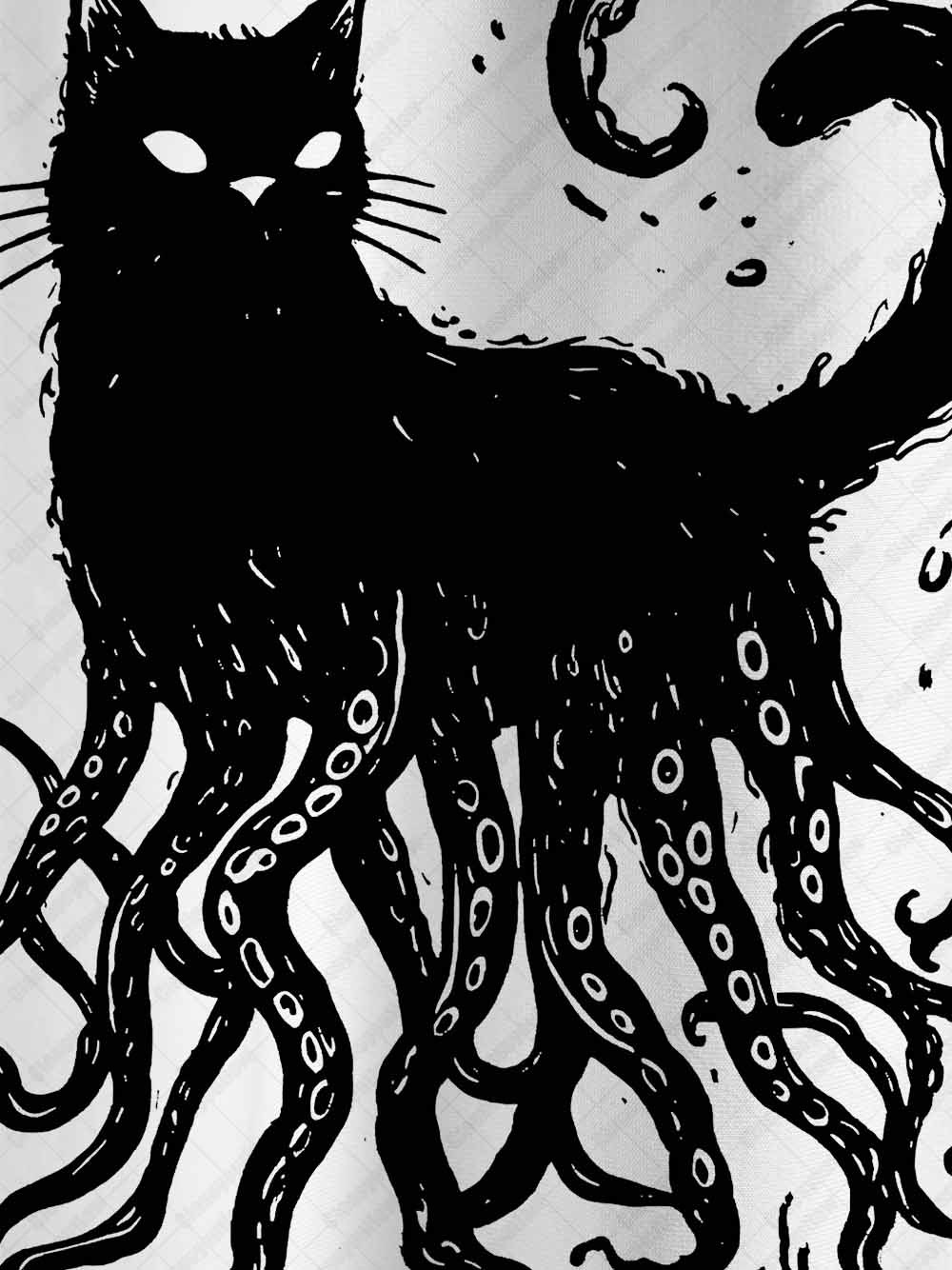 Octopus Tentacle Cat Graphic T-shirt