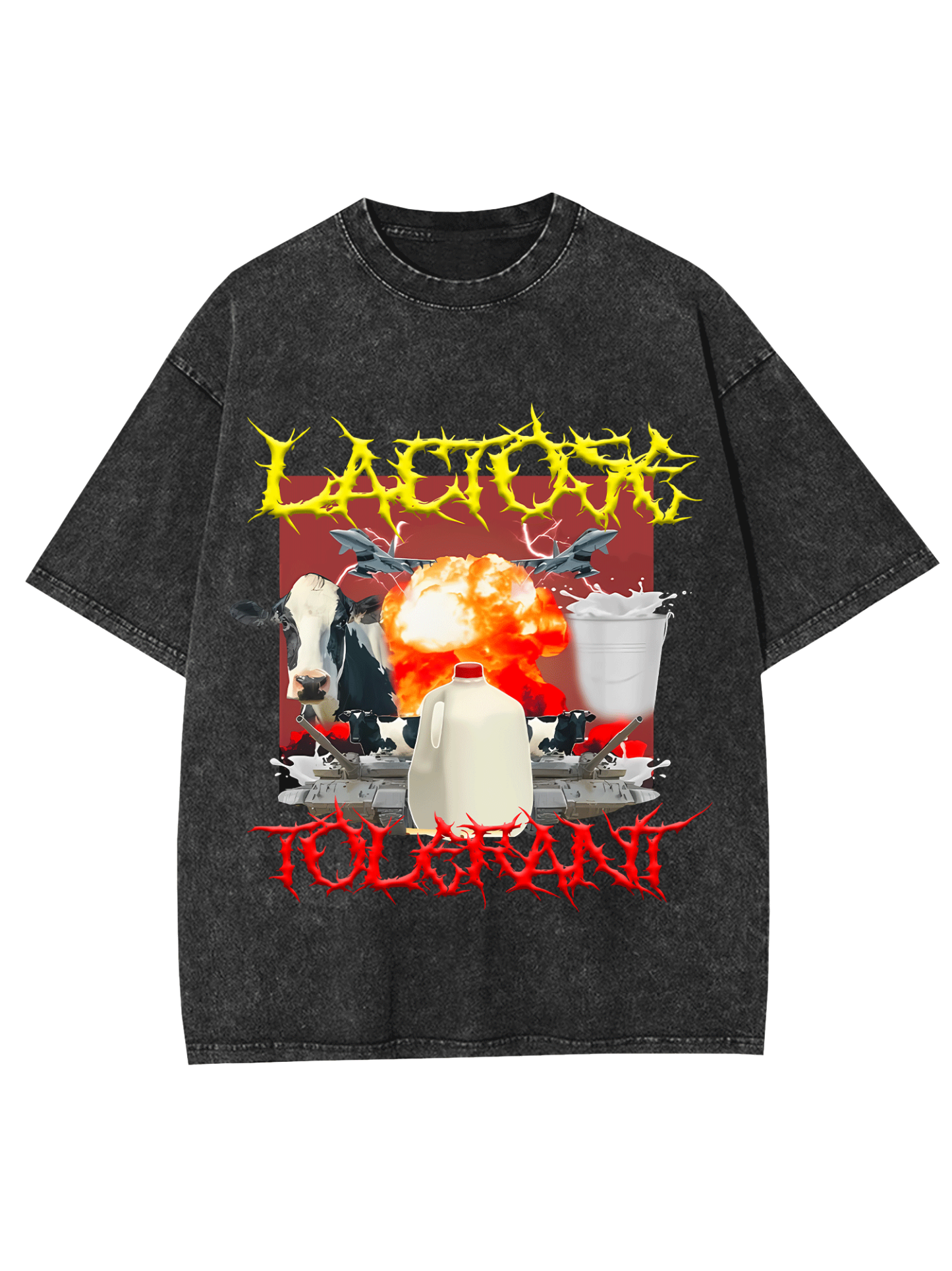 Lactose Intolerant Washed Tshirt