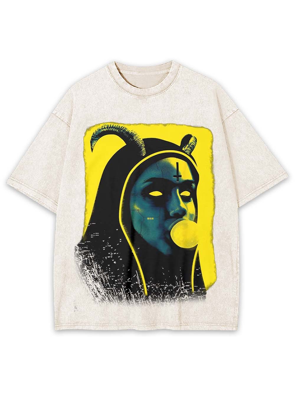 Nun Devil Horns Washed Tshirt