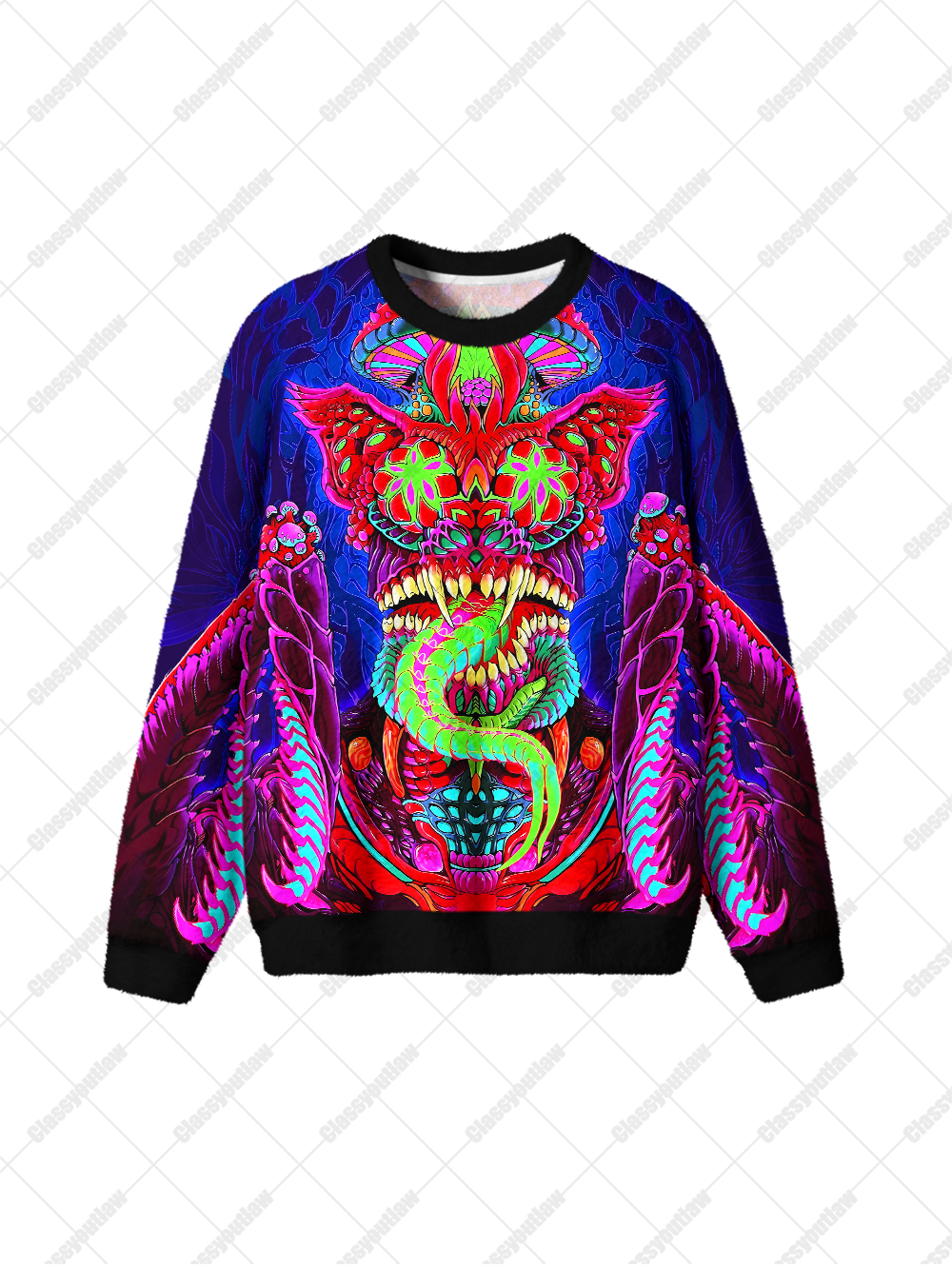 PSYCHEDLIC KNIT SWEATSHIRT