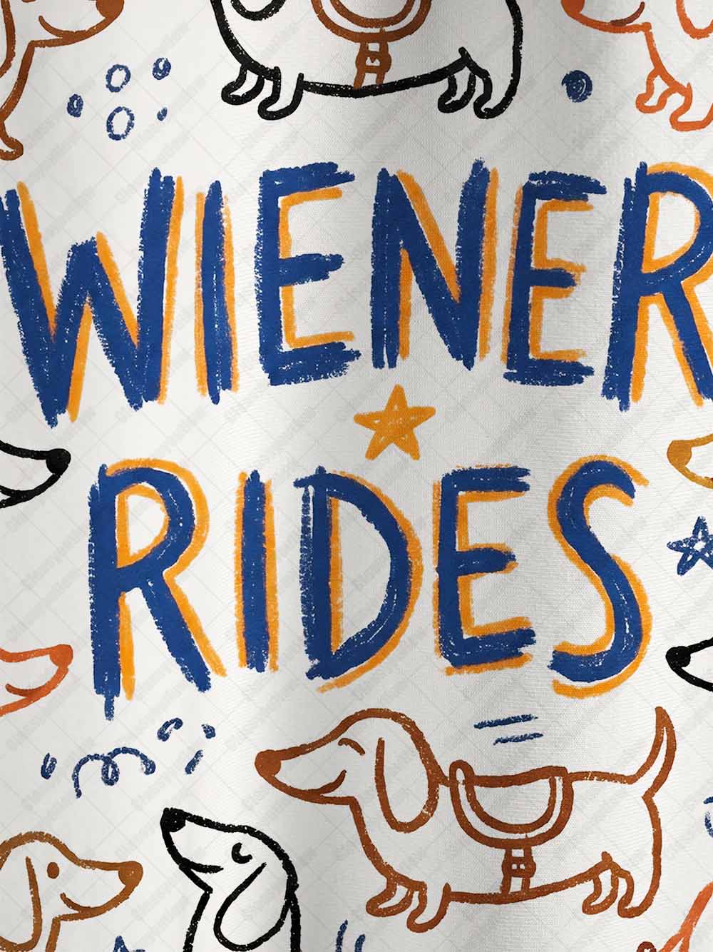 WIENER RIDES Eco Oversized Graphic Tees