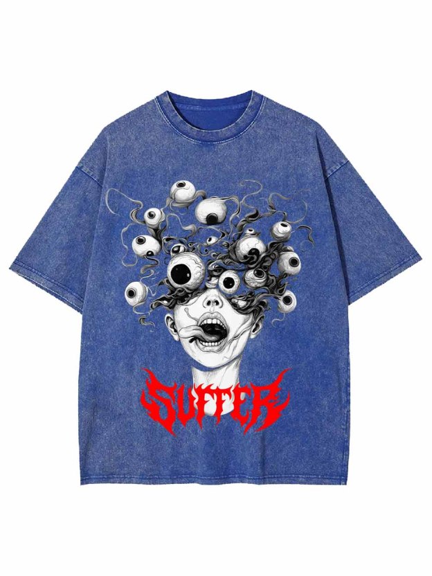 Suffer Weird Eyeball Washed Tshirt
