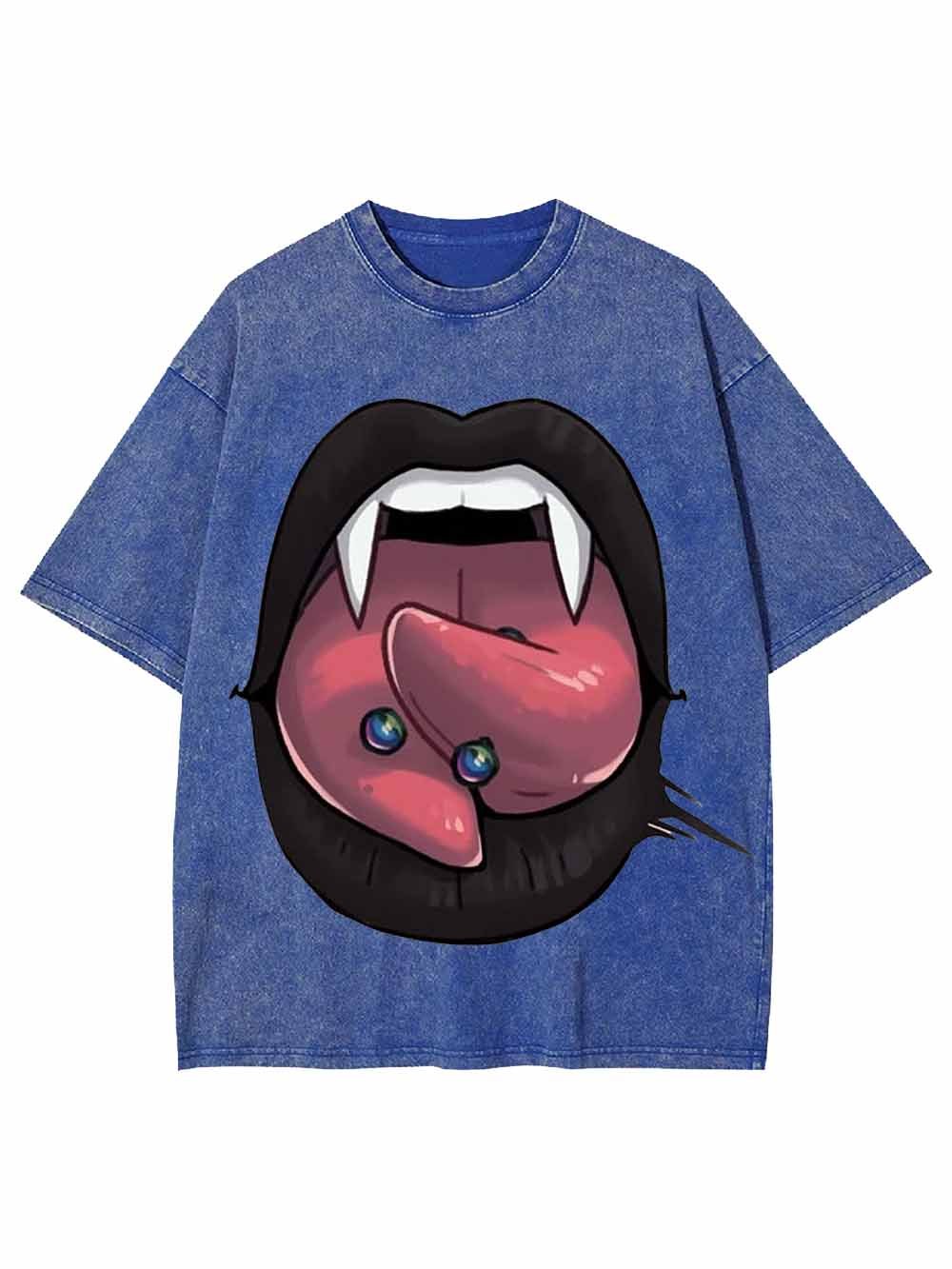 VAMPIRE TONGUE WASHED TSHIRT