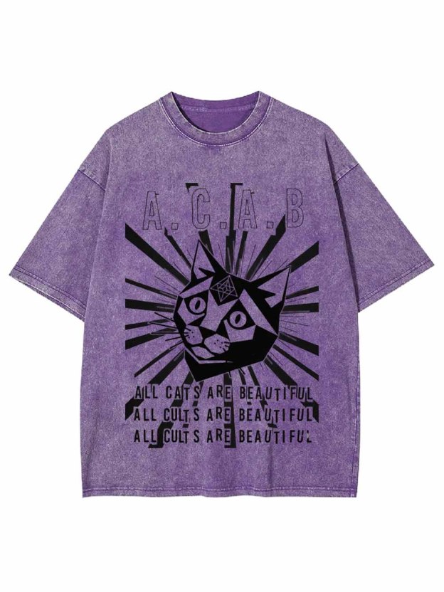All Cats Are Beautiful Washed Tshirt