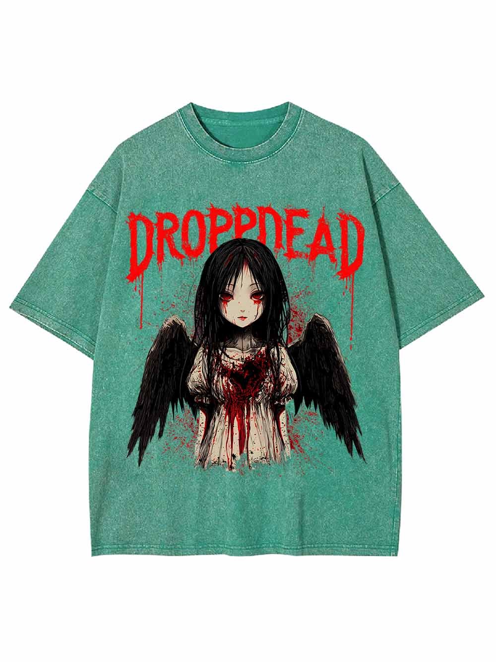 Black Wing Girl Washed Tshirt