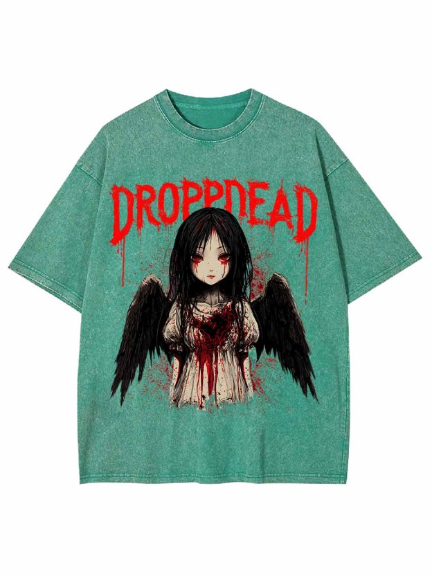 Black Wing Girl Washed Tshirt