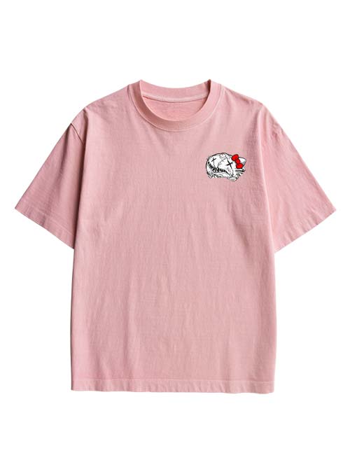 Tomie And Hello Kitty Double Sided Print Washed TShirt