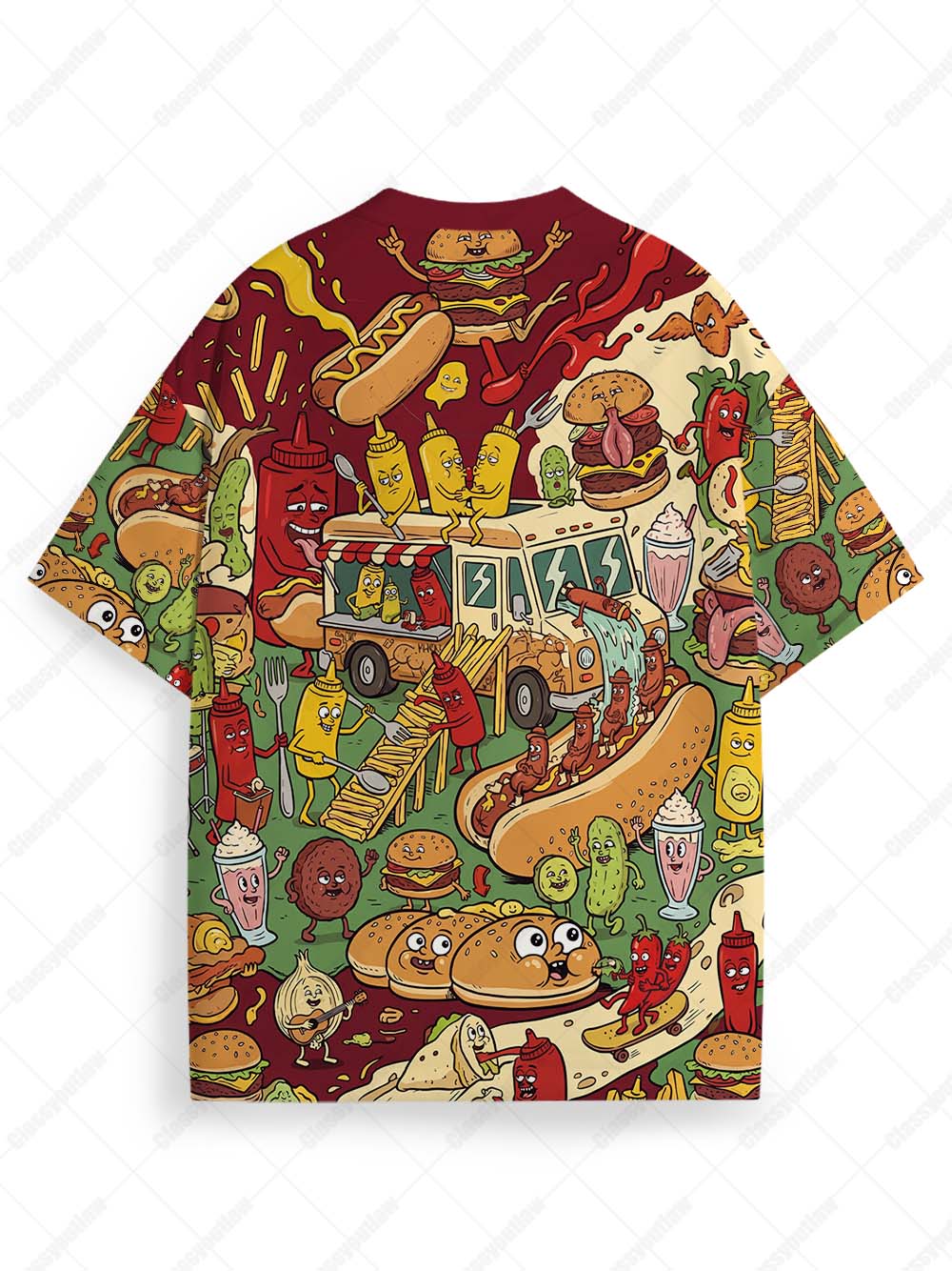 ABSURD FAST FOOD ECO OVERSIZED GRAPHIC TEES