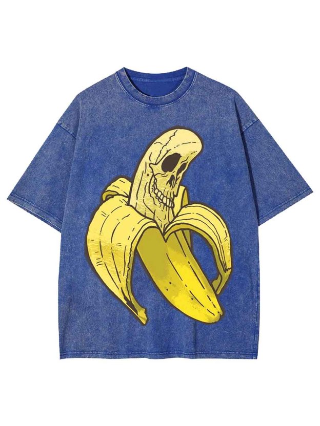 Banana Skull Washed Tshirt