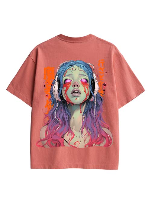 Ghost Song Double Sided Print Washed Tshirt