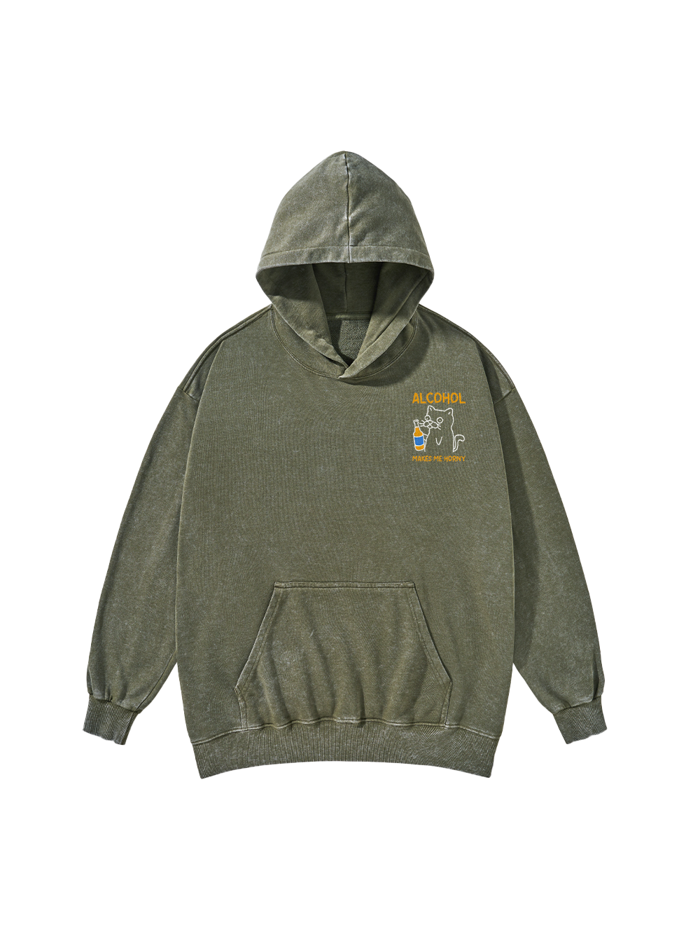 ALCOHOL MAKES ME HORNY WASHED HOODIE
