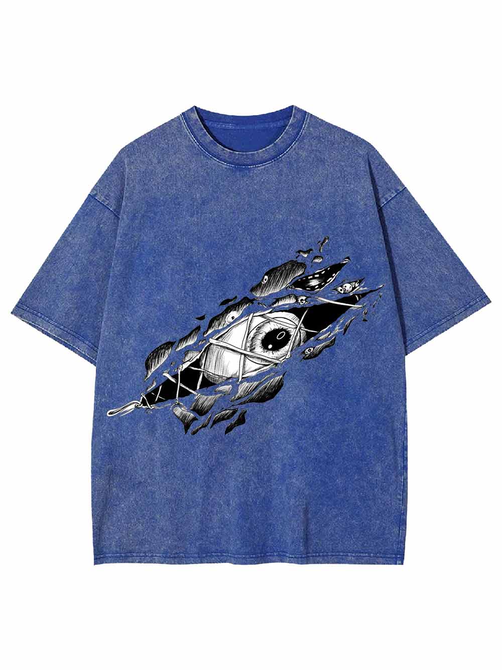 RIPPED FISH EYE WASHED TSHIRT