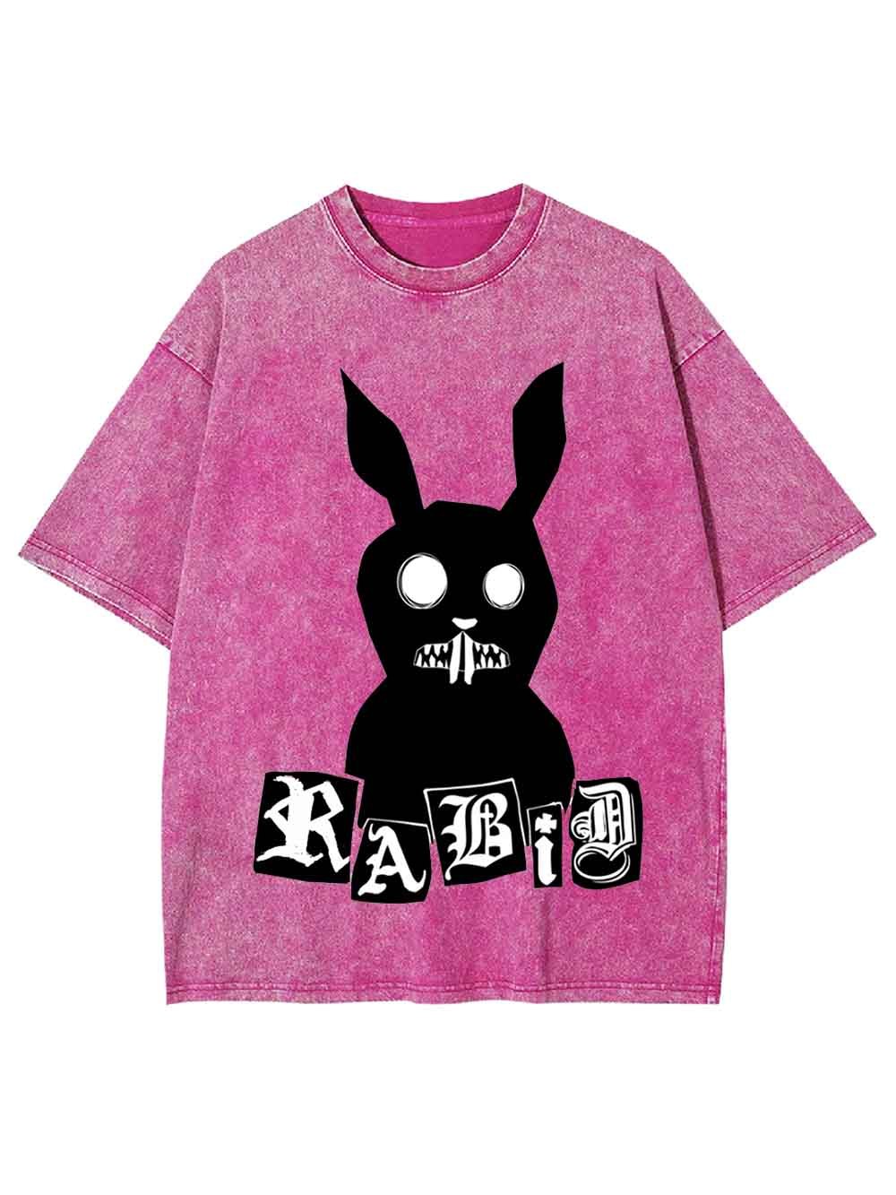 Dark Rabbit Washed Tshirt-ClassyOutlaw Sale