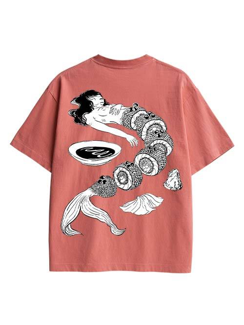 Human Sushi Slices  Double Sided Print Washed TShirt