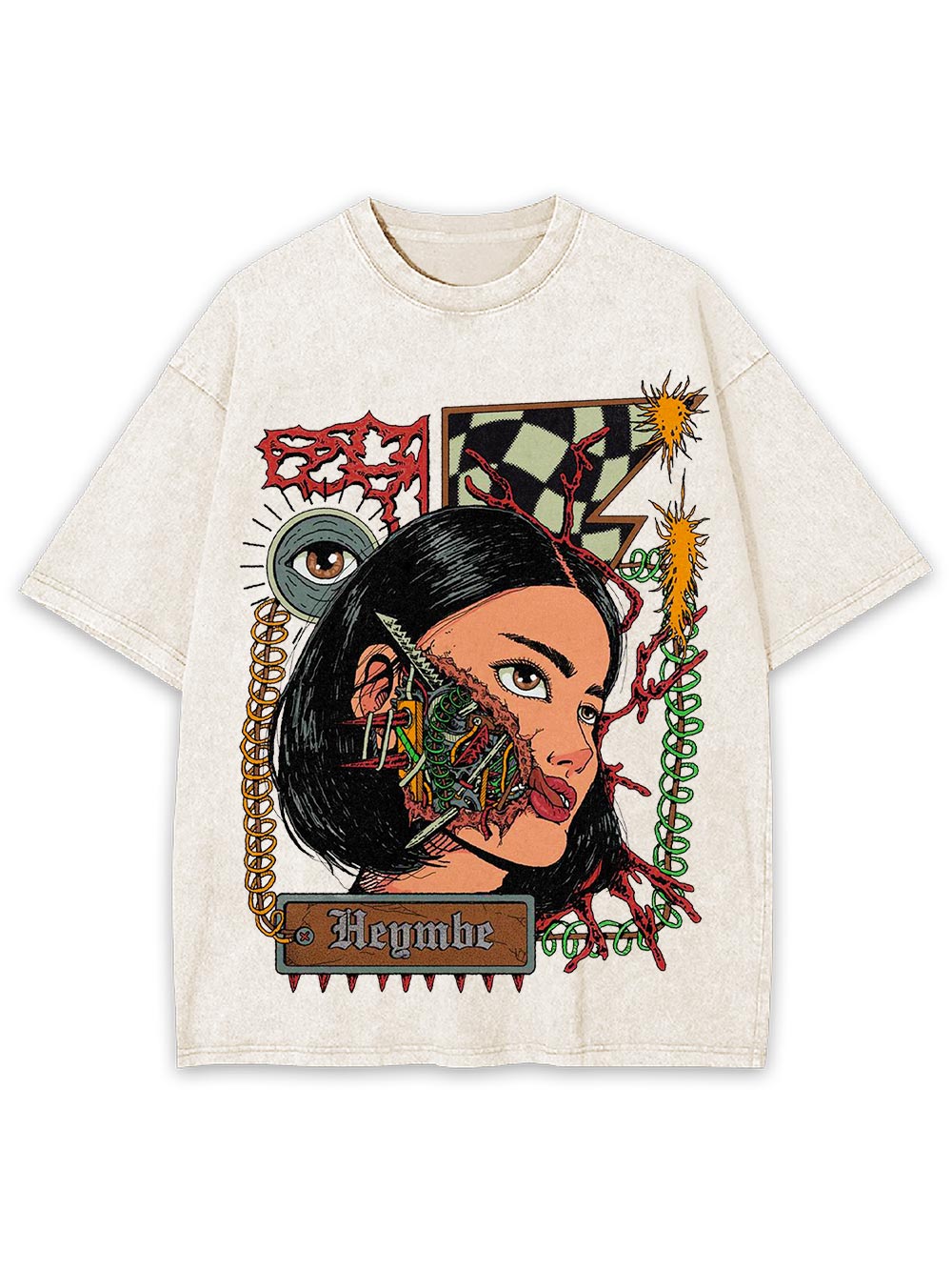 Fragmented Reality Washed Tshirt
