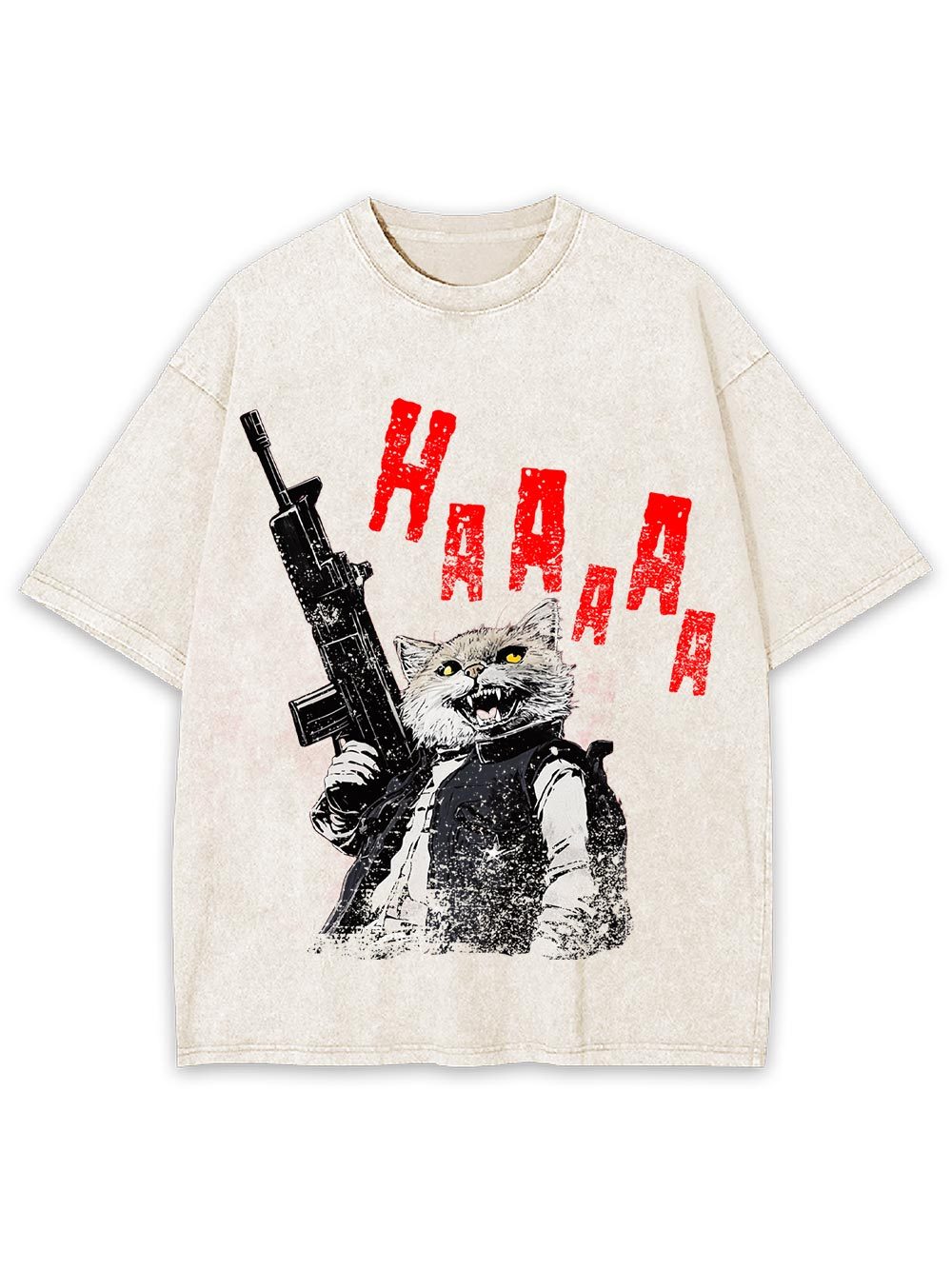 Haaaaa Washed Tshirt-ClassyOutlaw Sale