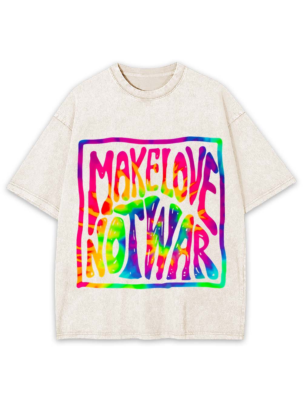 MAKE LOVE, NOT WAR WASHED TSHIRT