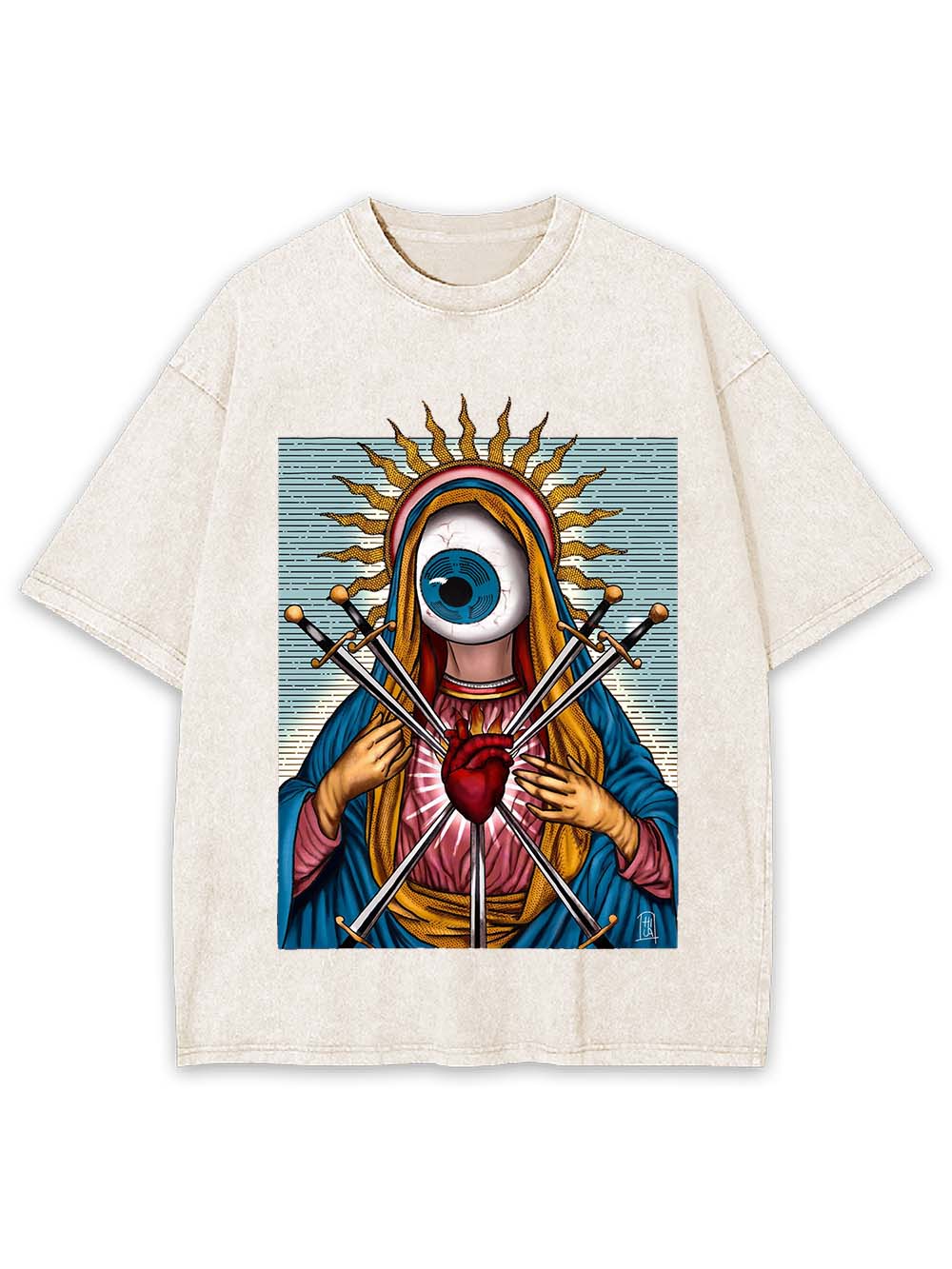 SACRED HEART WASHED TSHIRT