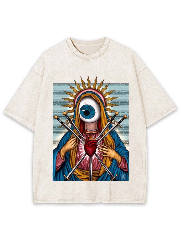 SACRED HEART WASHED TSHIRT