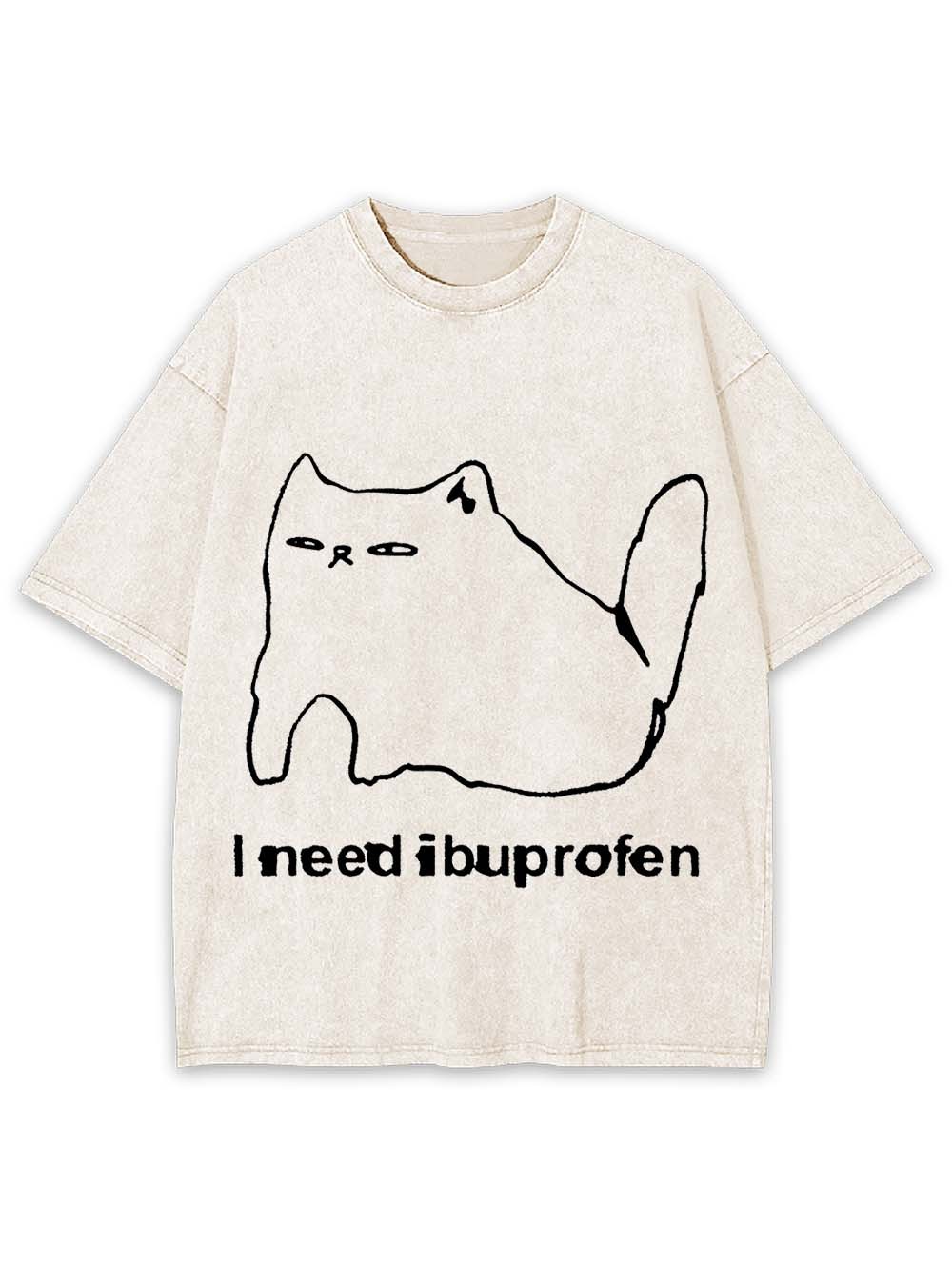 IBUPROFEN CAT WASHED TSHIRT